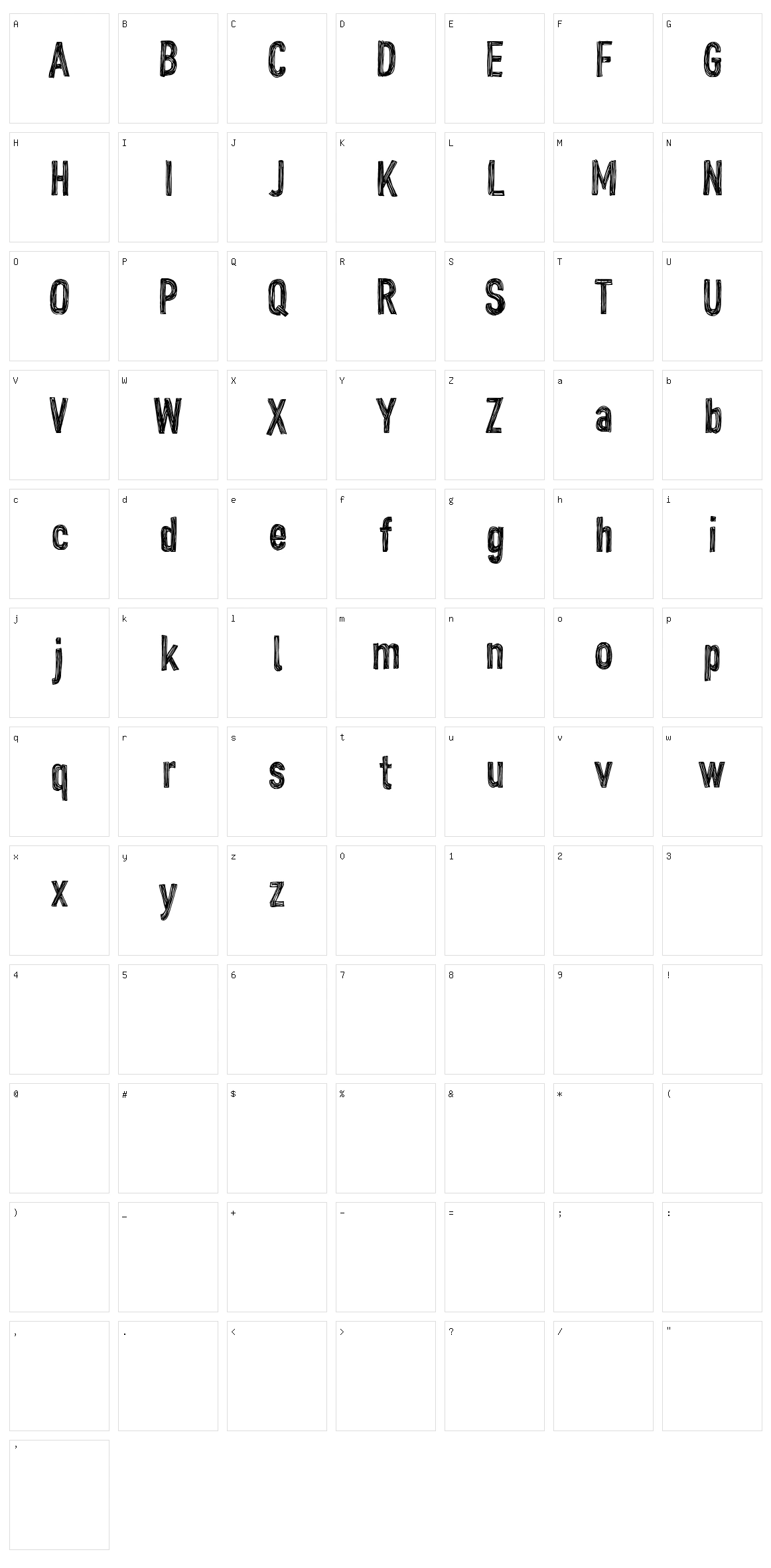 CF John Doe Character Set