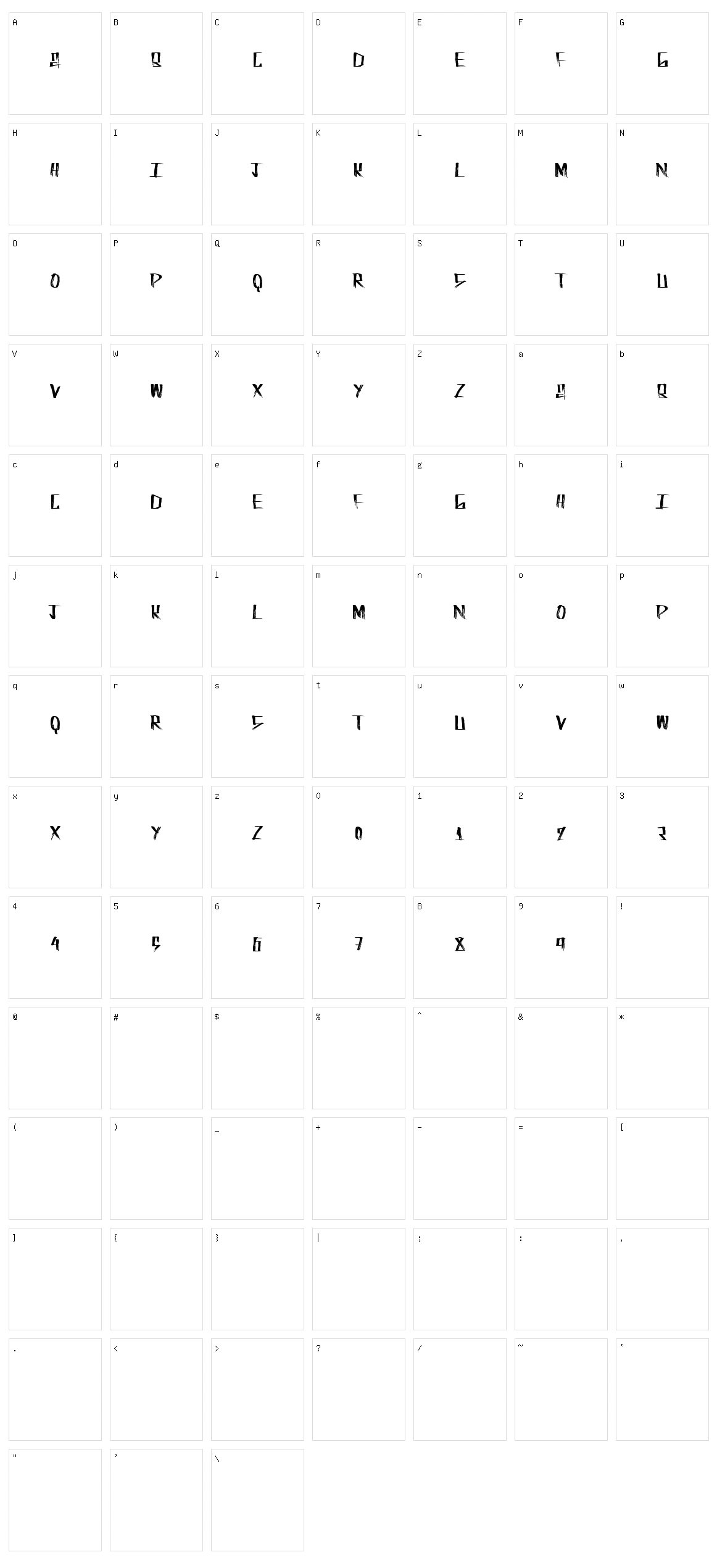 Fuel Tanks Character Set
