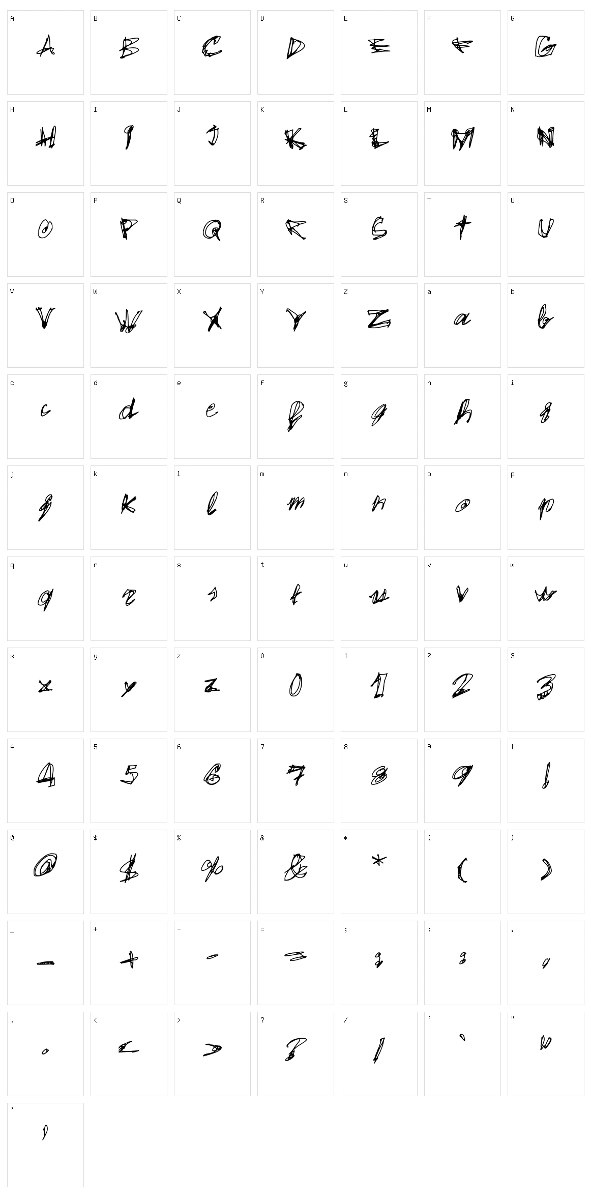 Egido Val Character Set