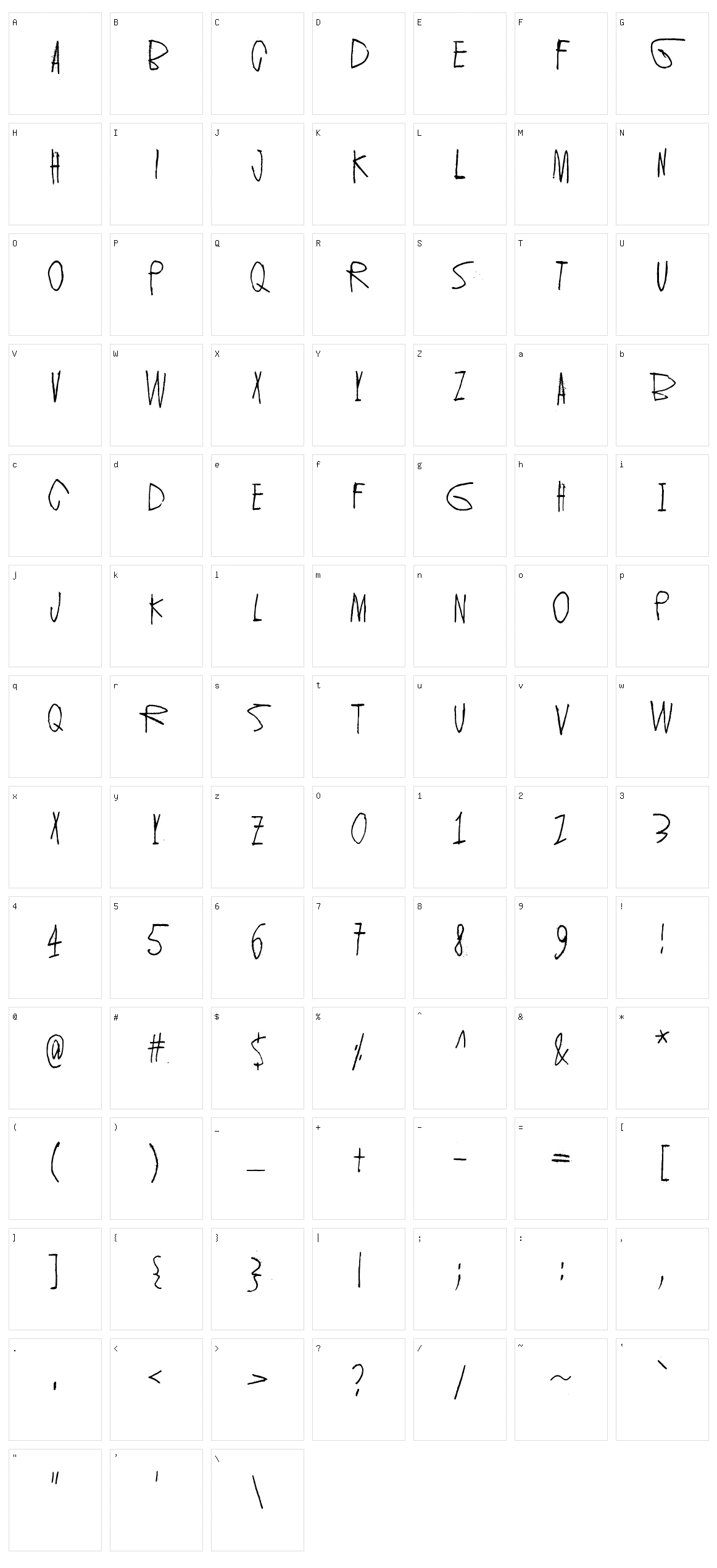 Keveat sandaalit Character Set