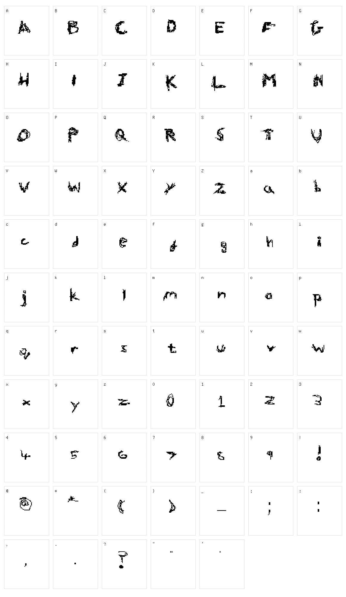 Hallworth Character Set