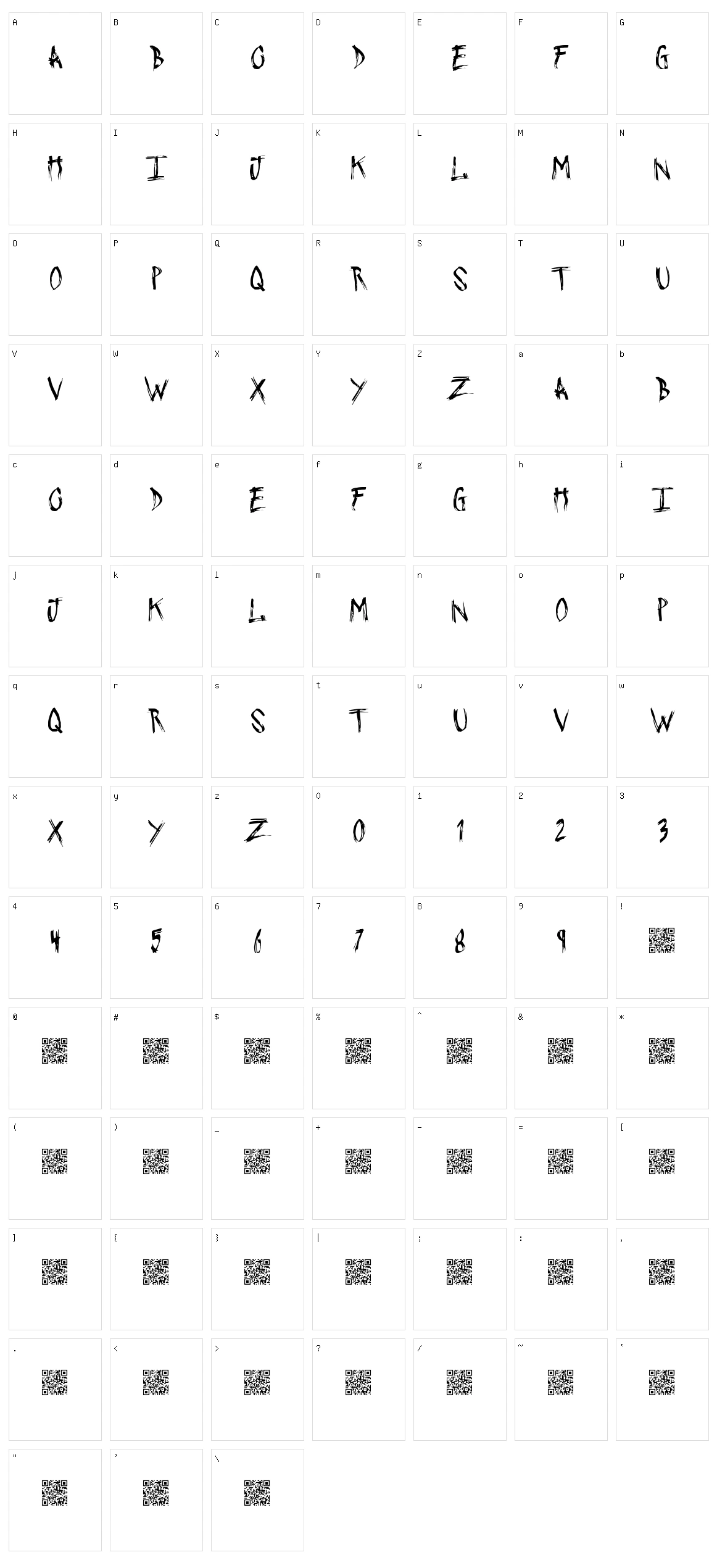 Pushing Sticks Character Set