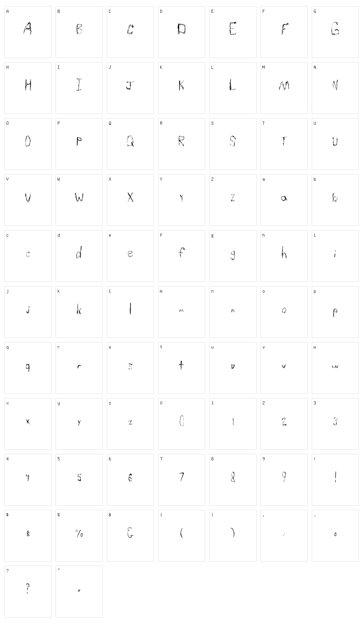 Simple Lucky Character Set