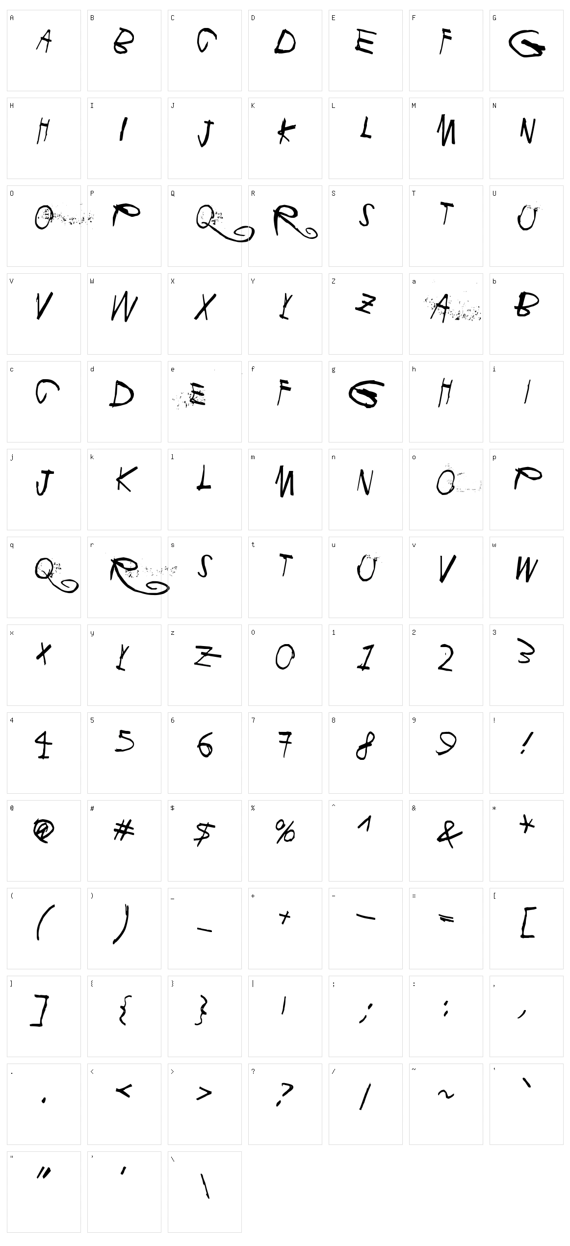 Libertango Character Set