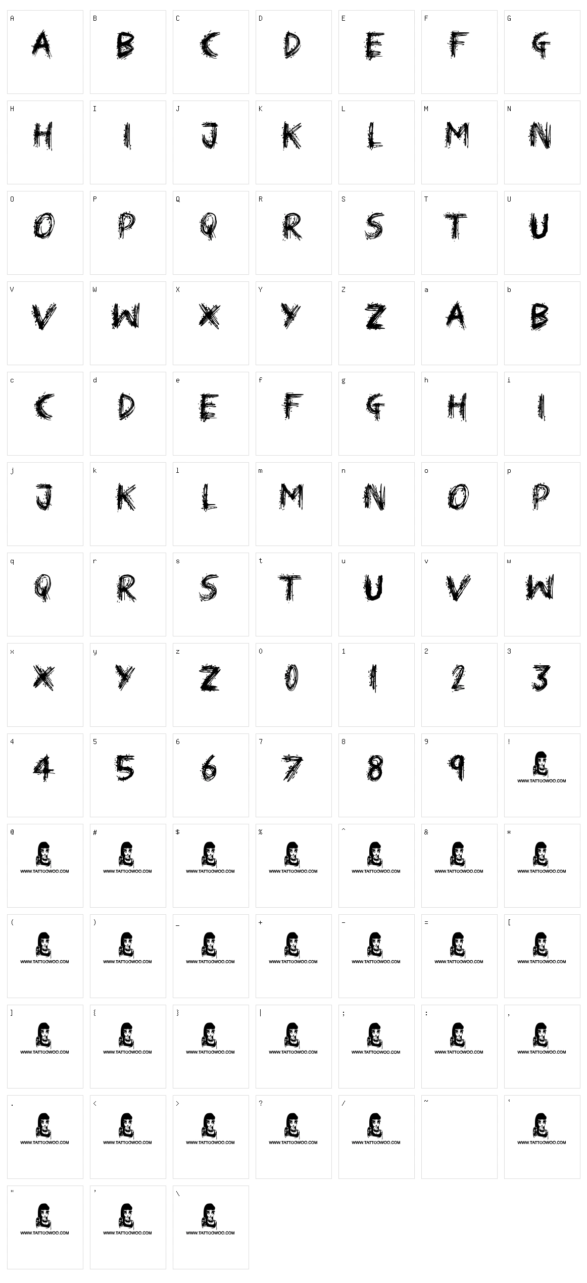 Nowadays Character Set