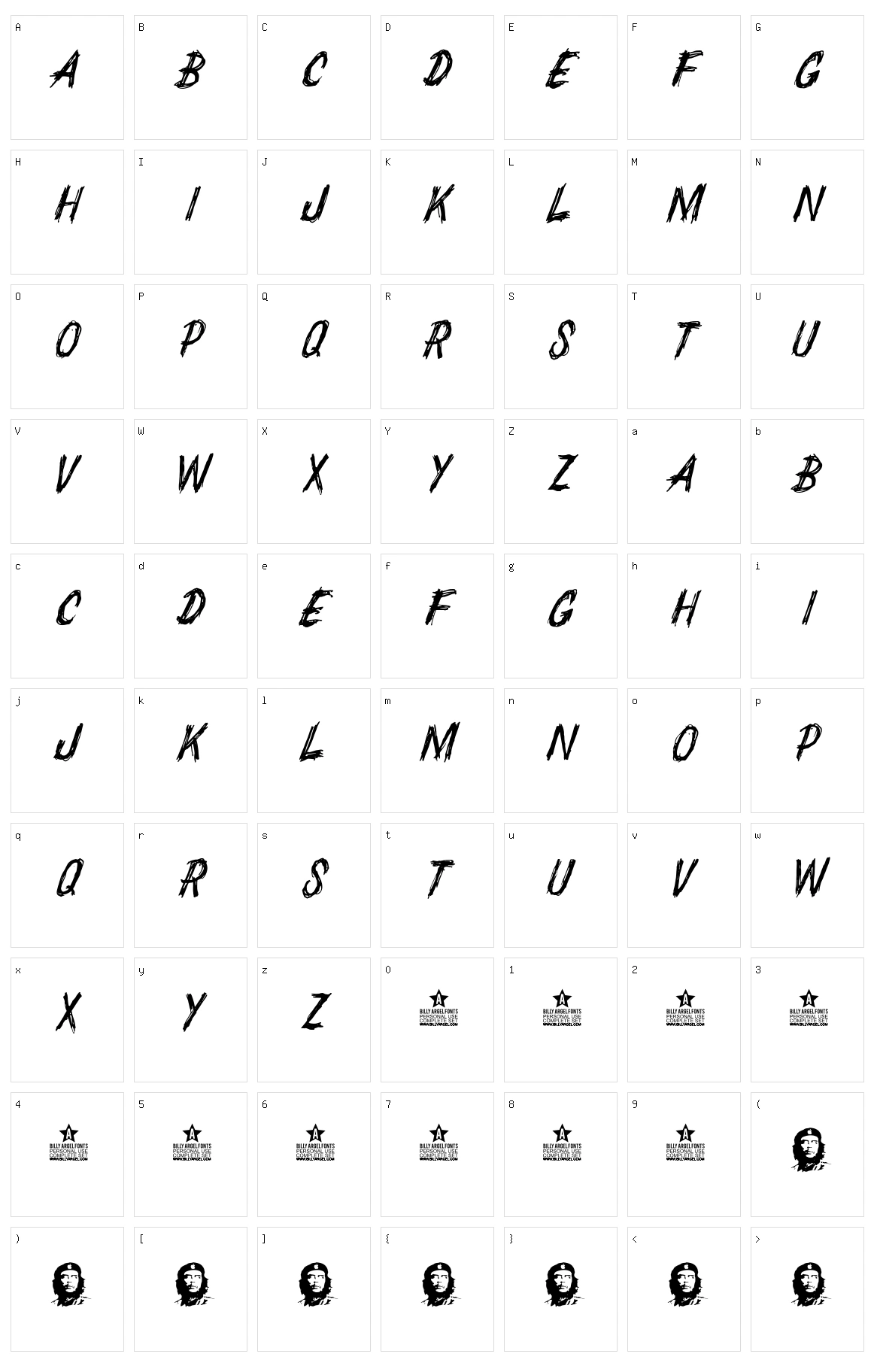 Chedelparedon Character Set
