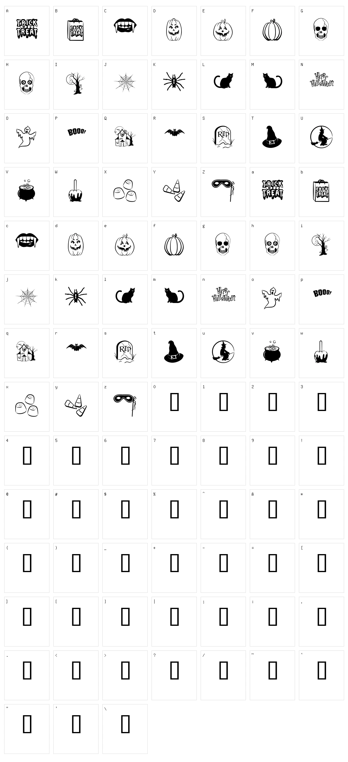 Trick or Treat Character Set