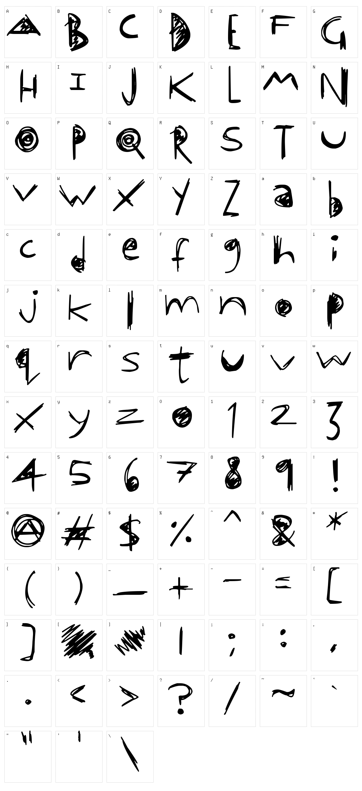 Off-Kilter Character Set