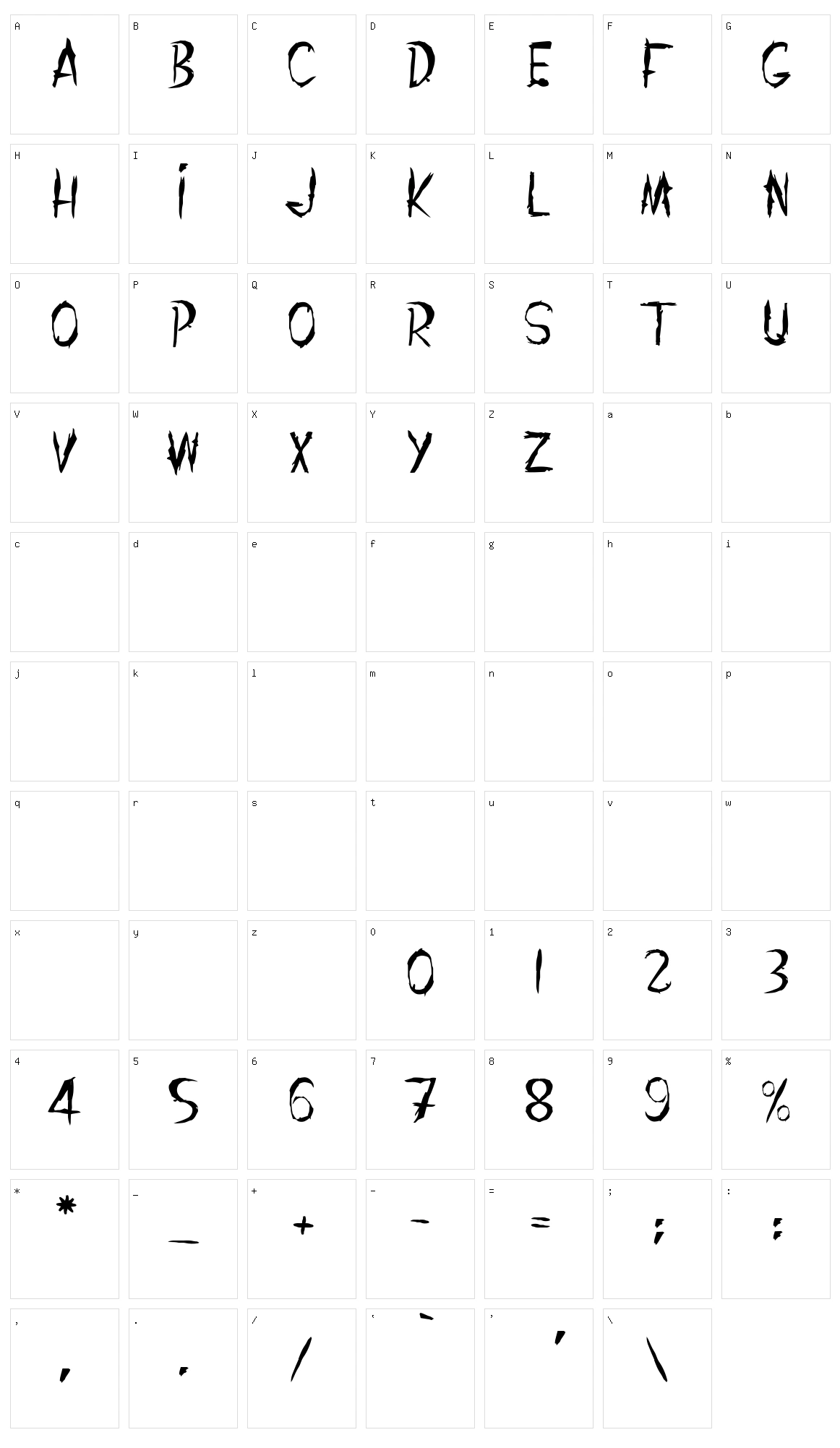 The Shanghai Ghost Character Set