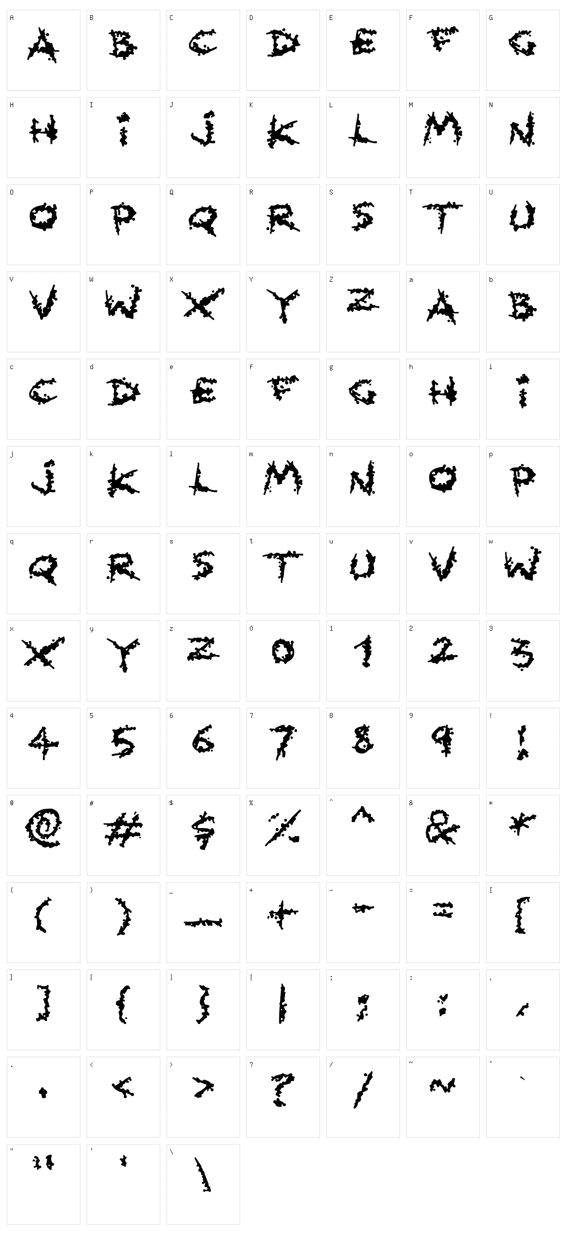 Splatlings Character Set