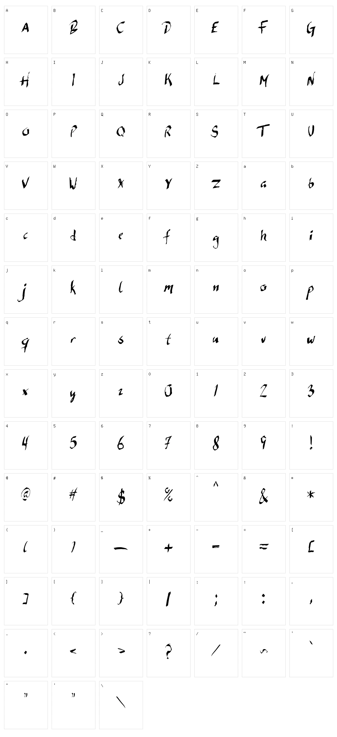 Dirdy Birdy Character Set