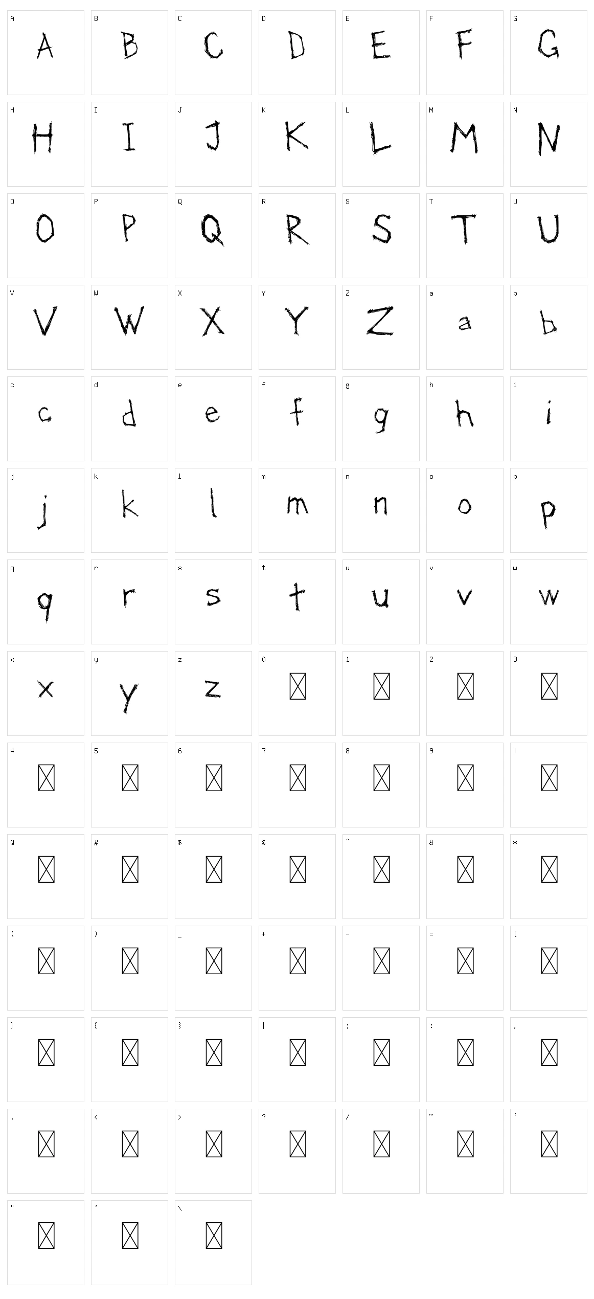 Slasher Mimco Character Set