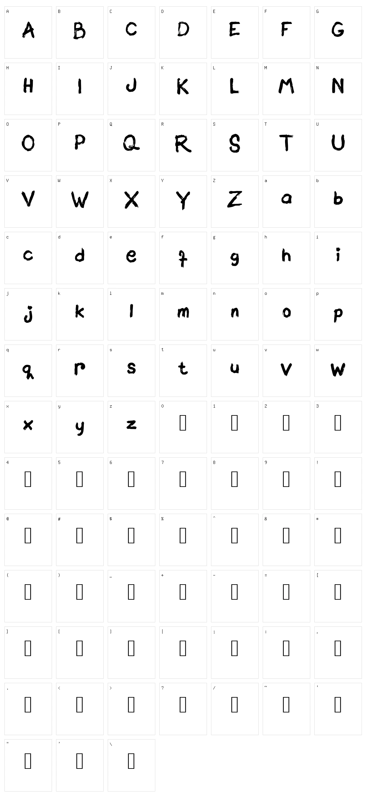 Brownittos Character Set
