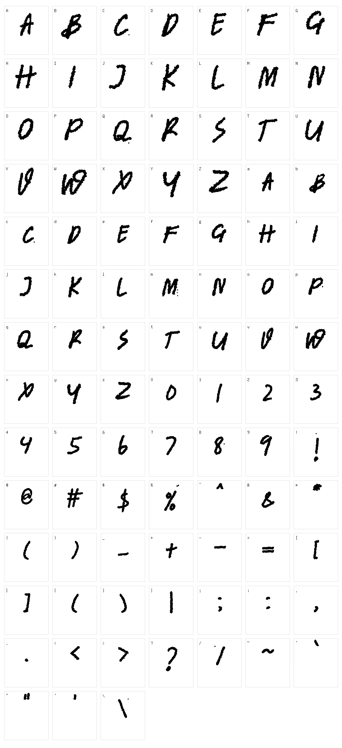 Bandem Character Set