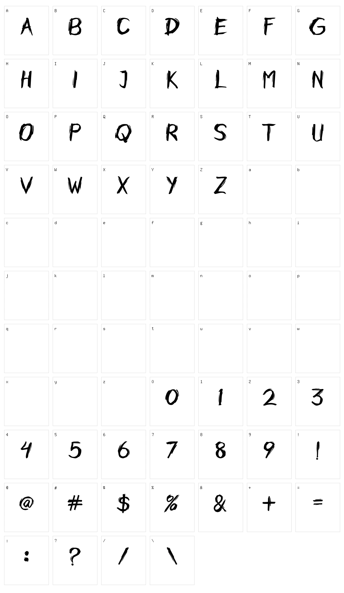 Horobi Character Set