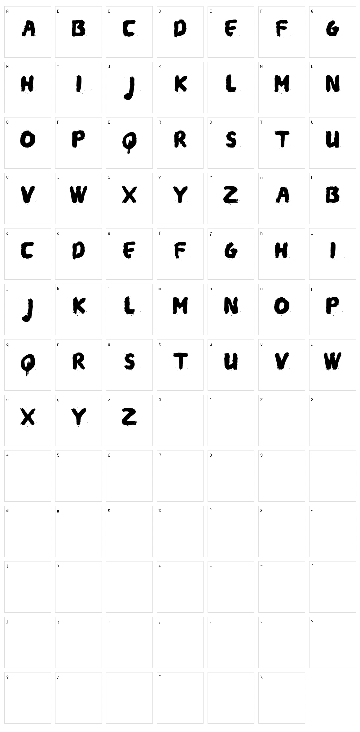 Gie Hike Character Set