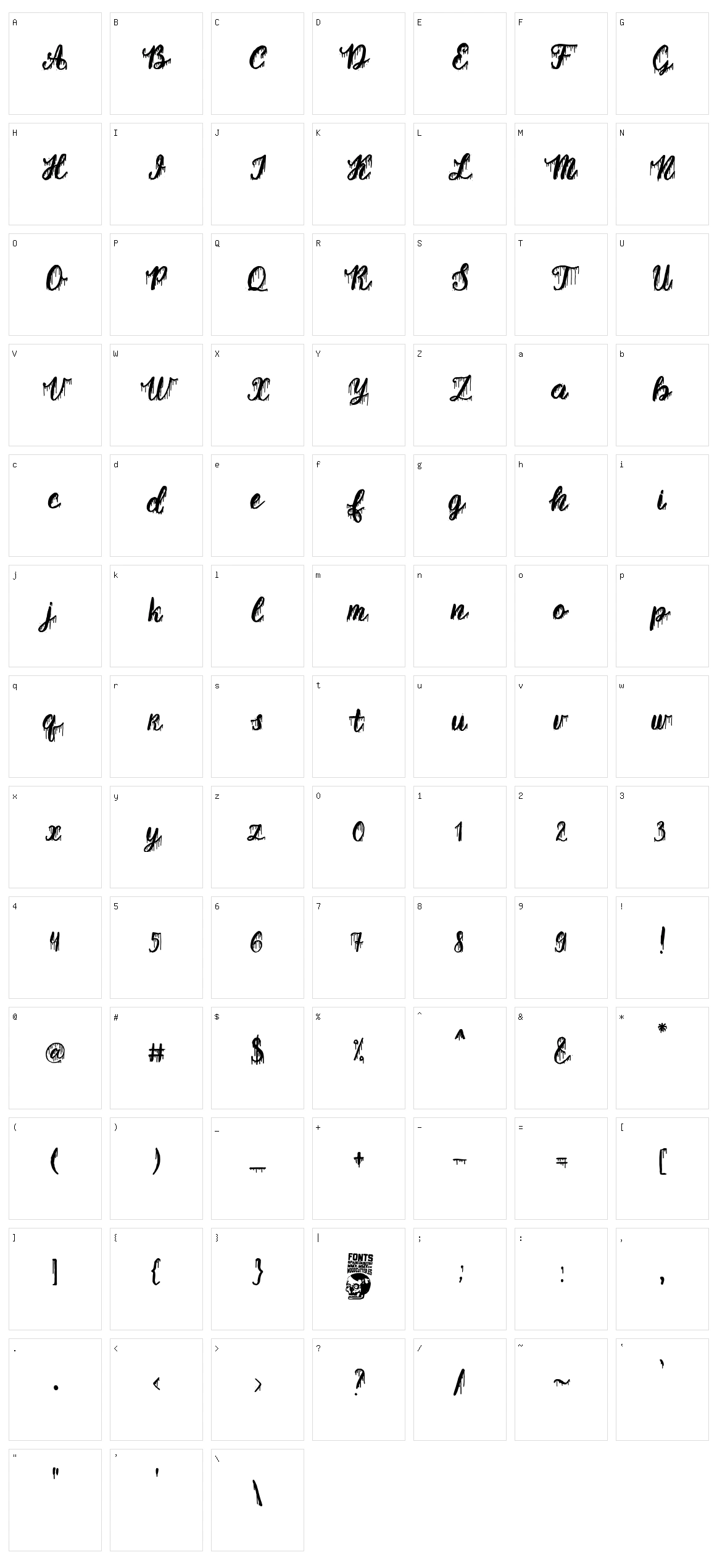 Marbella Character Set