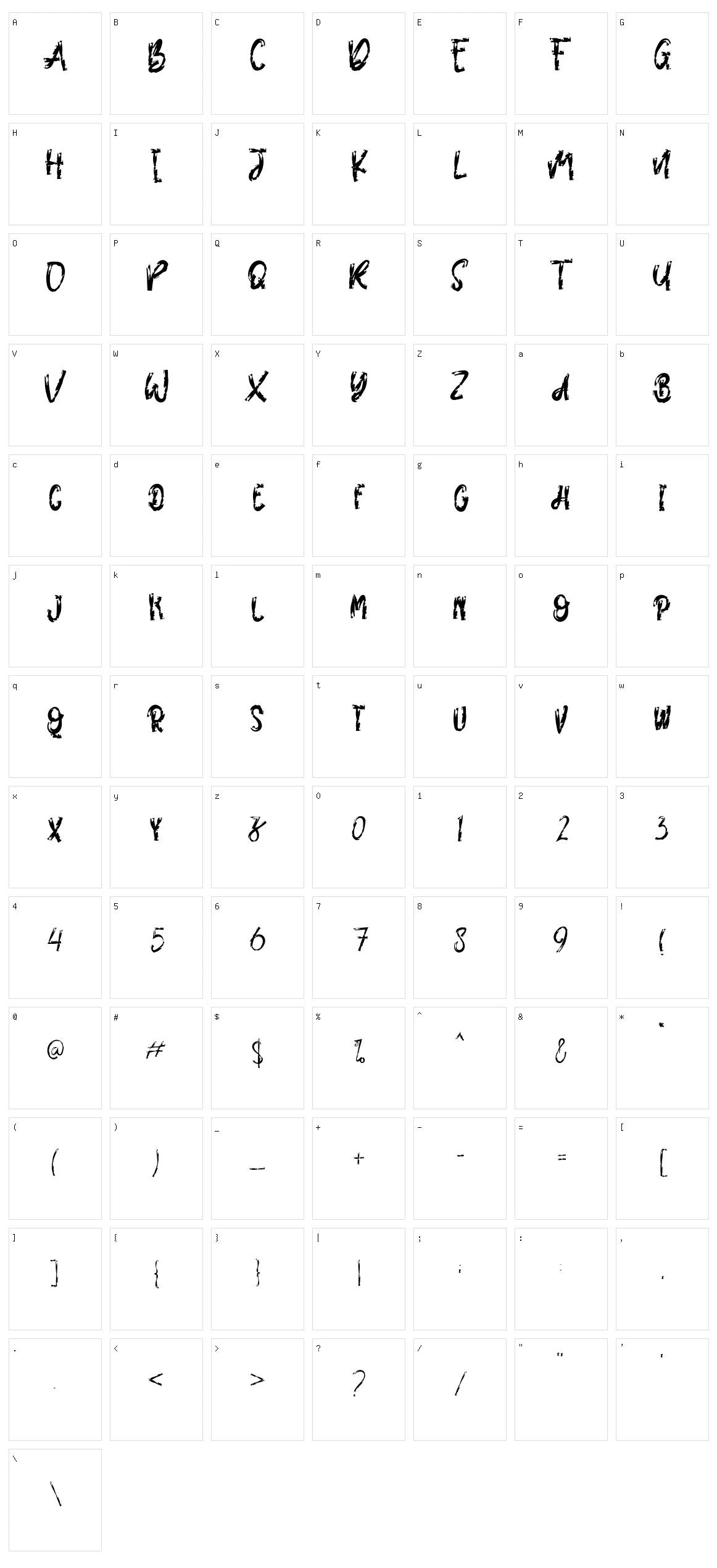 Arjuna Floyd Character Set