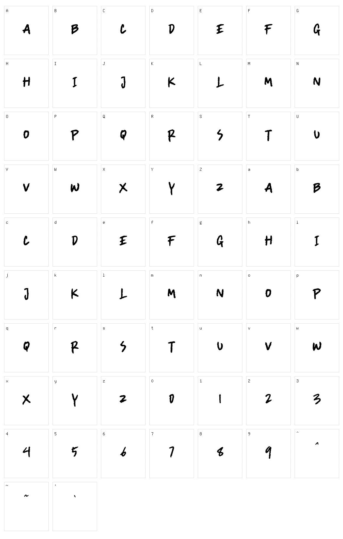 Vectoring Character Set