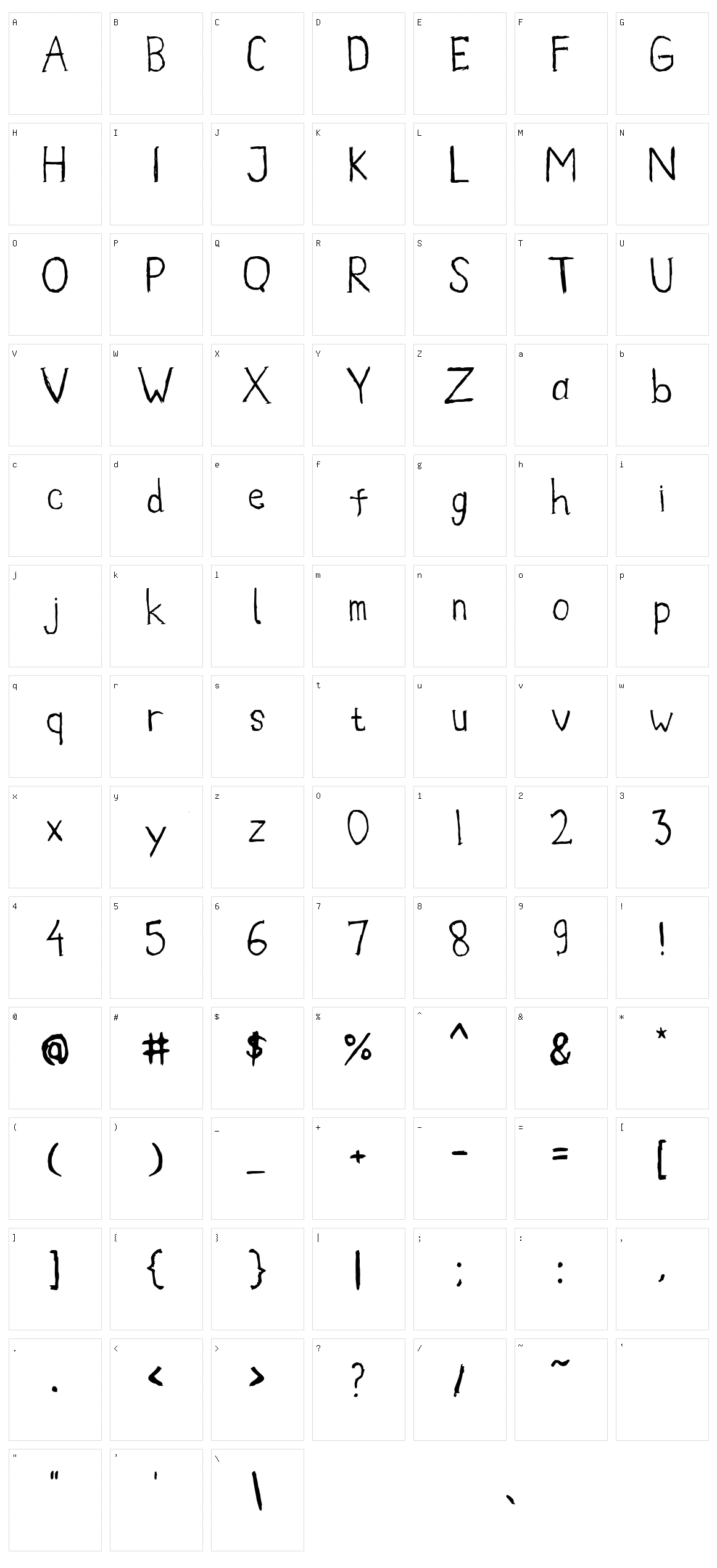 Annabe Character Set