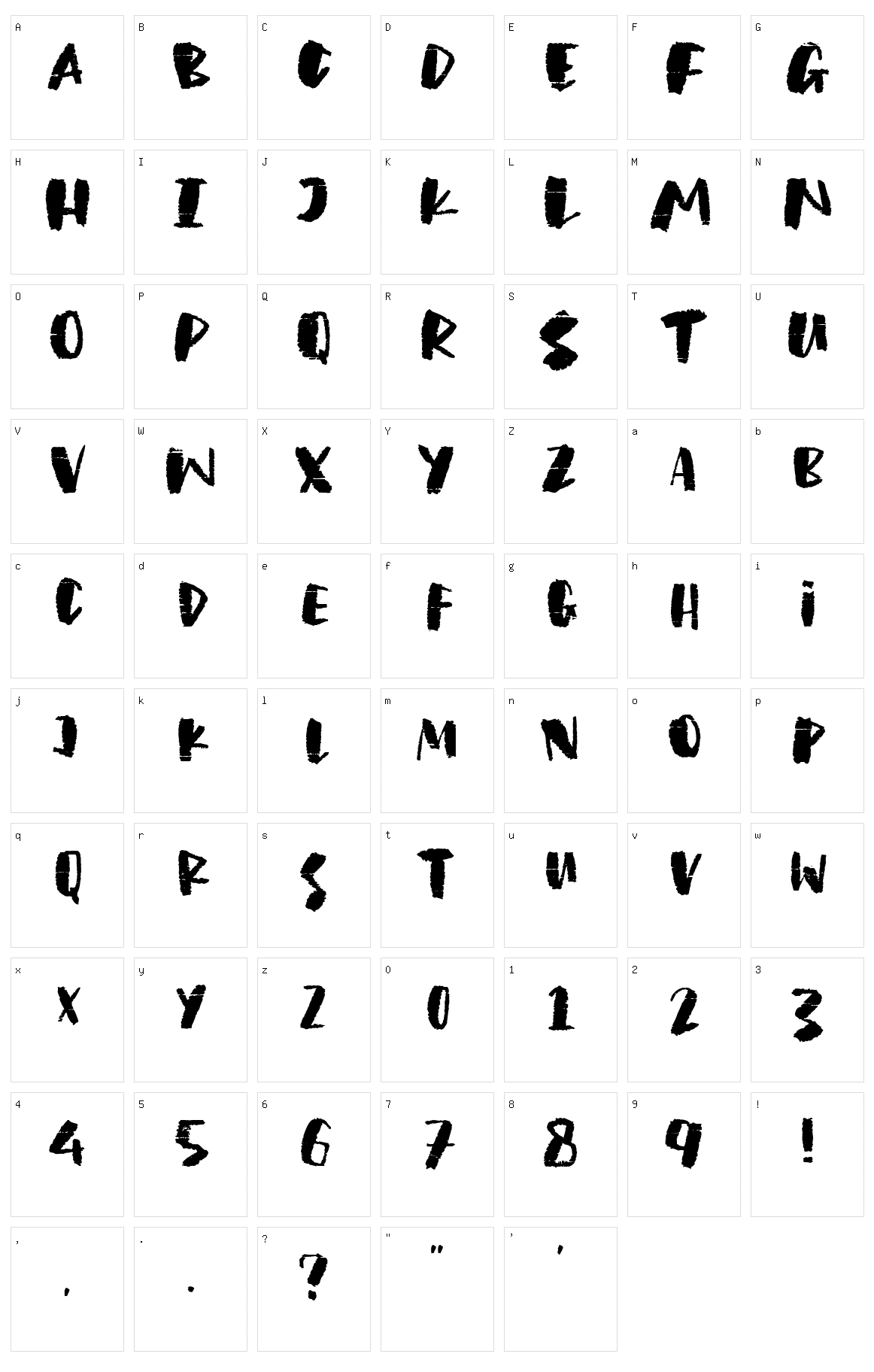 Crypton Ink Character Set