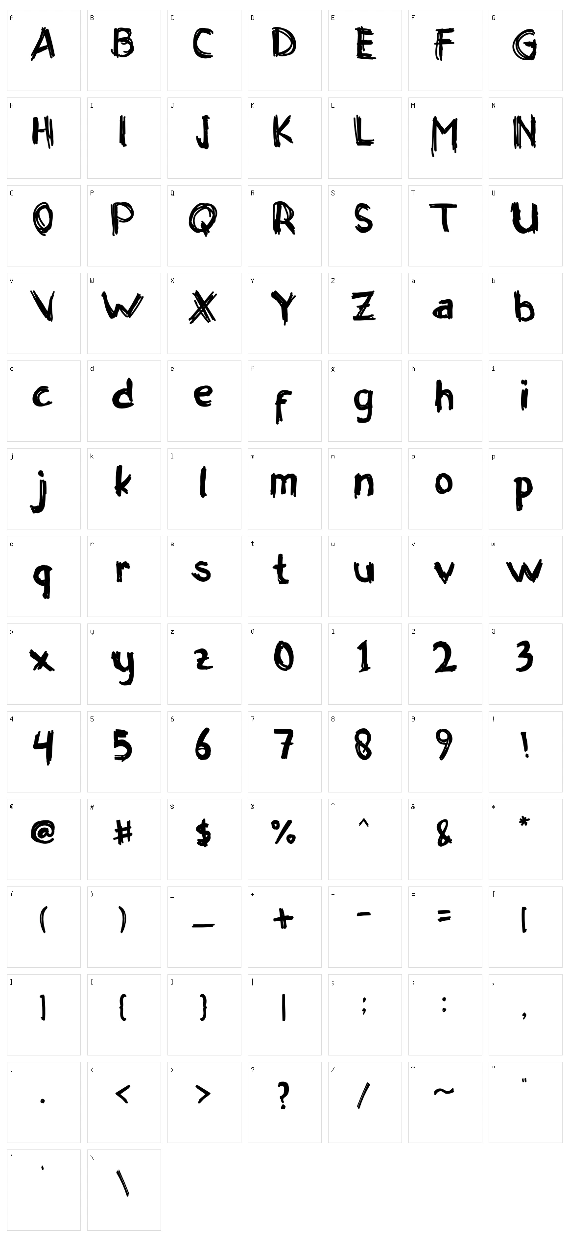 Horets Character Set