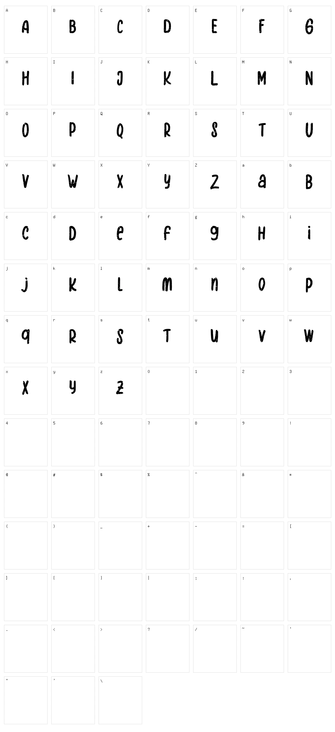 Farobe Character Set