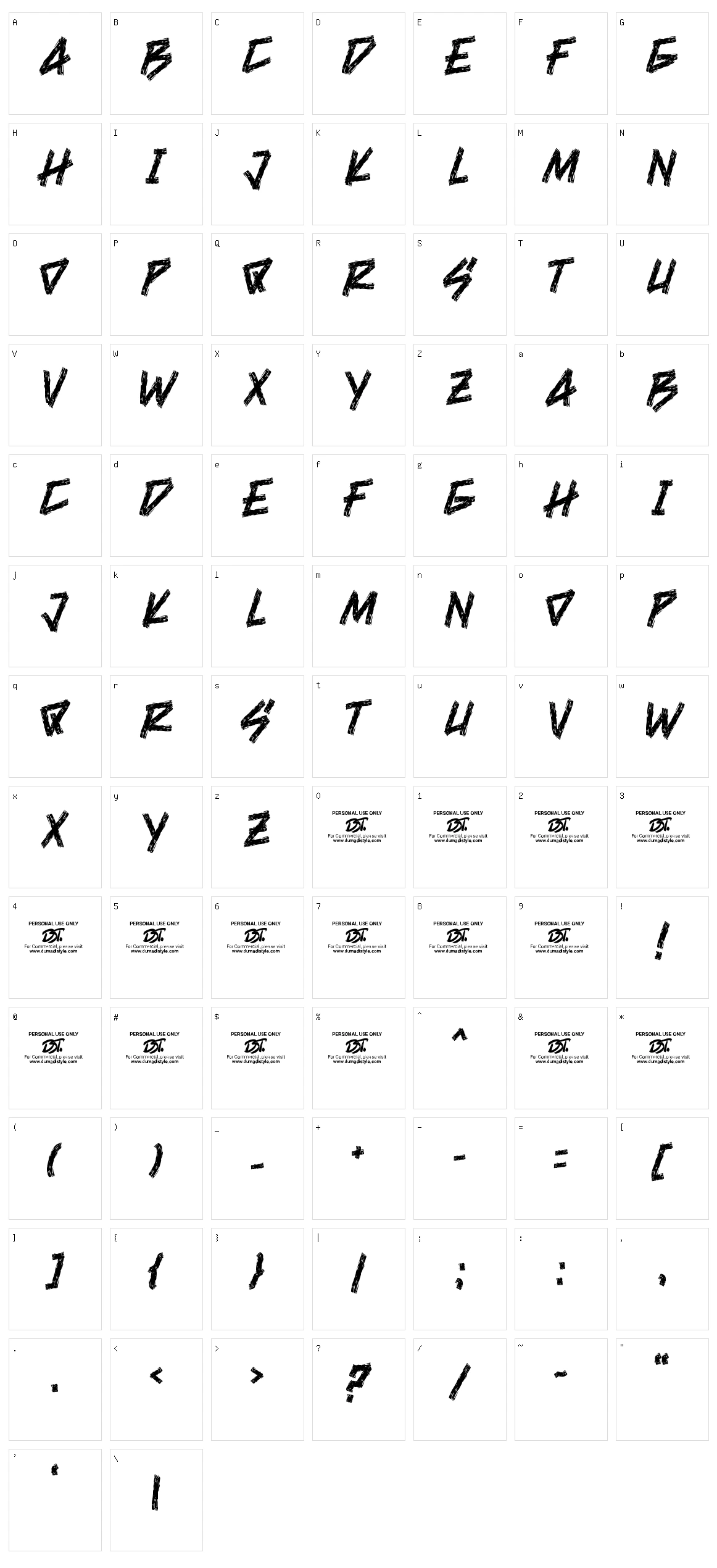 Reverse Character Set