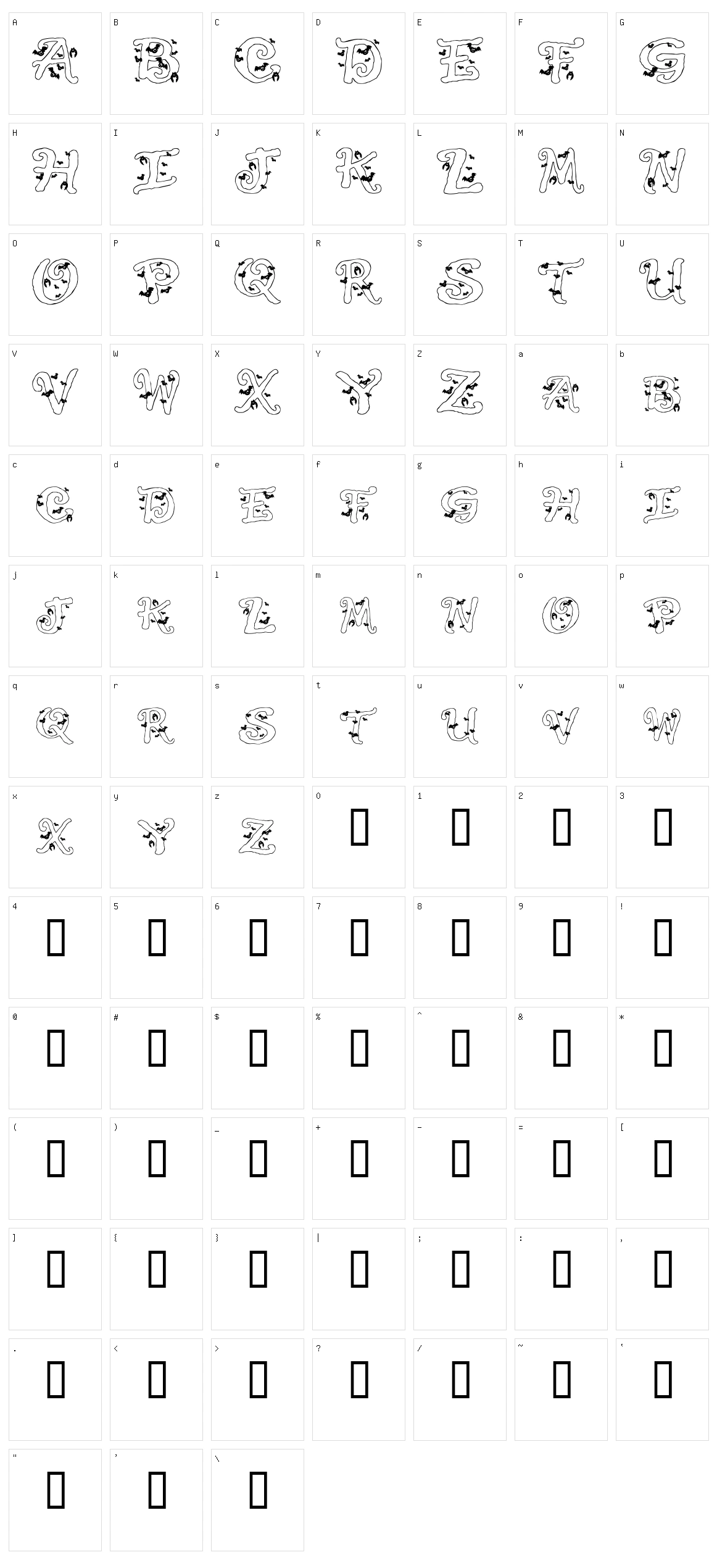 Halloween Bats Character Set