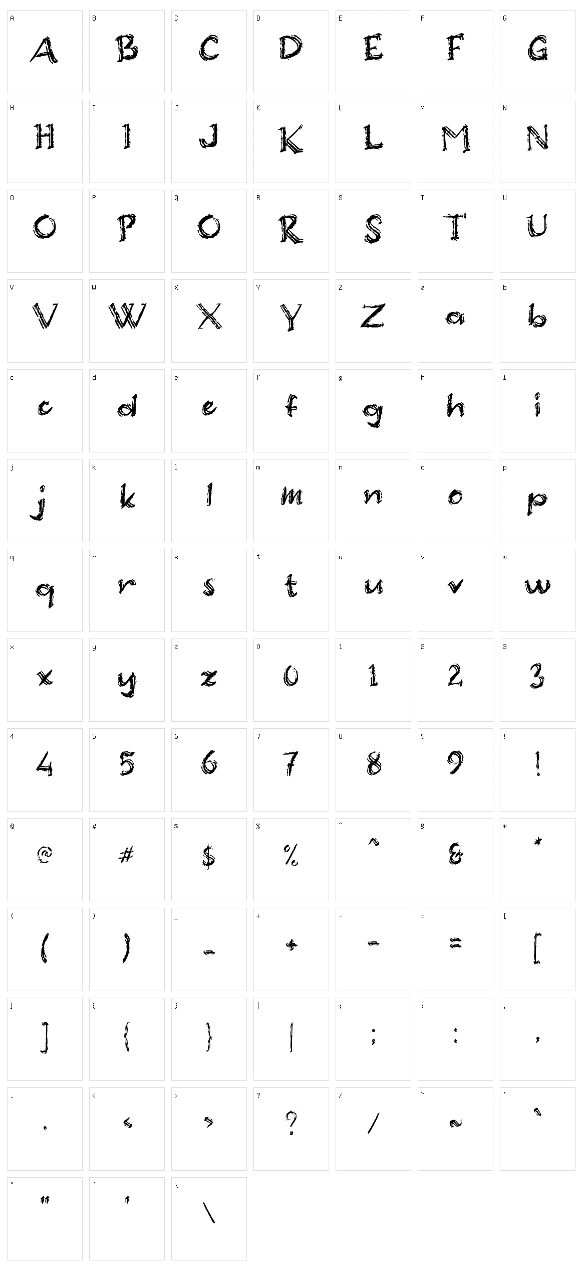 Beludru Character Set