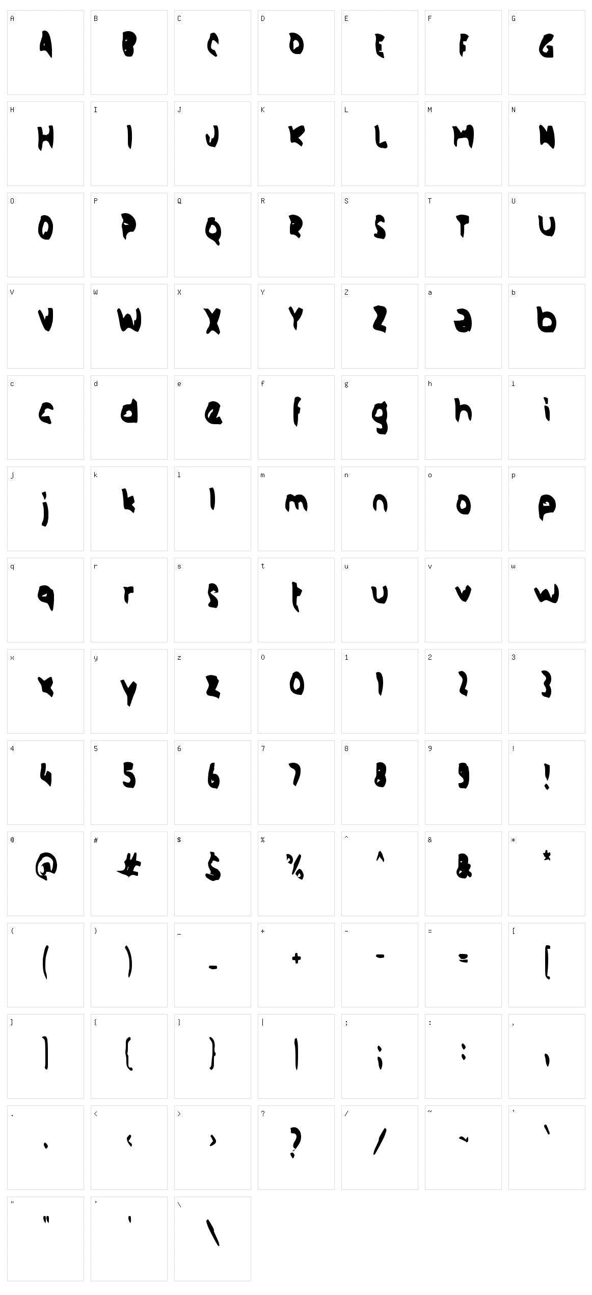 c Cincong Character Set
