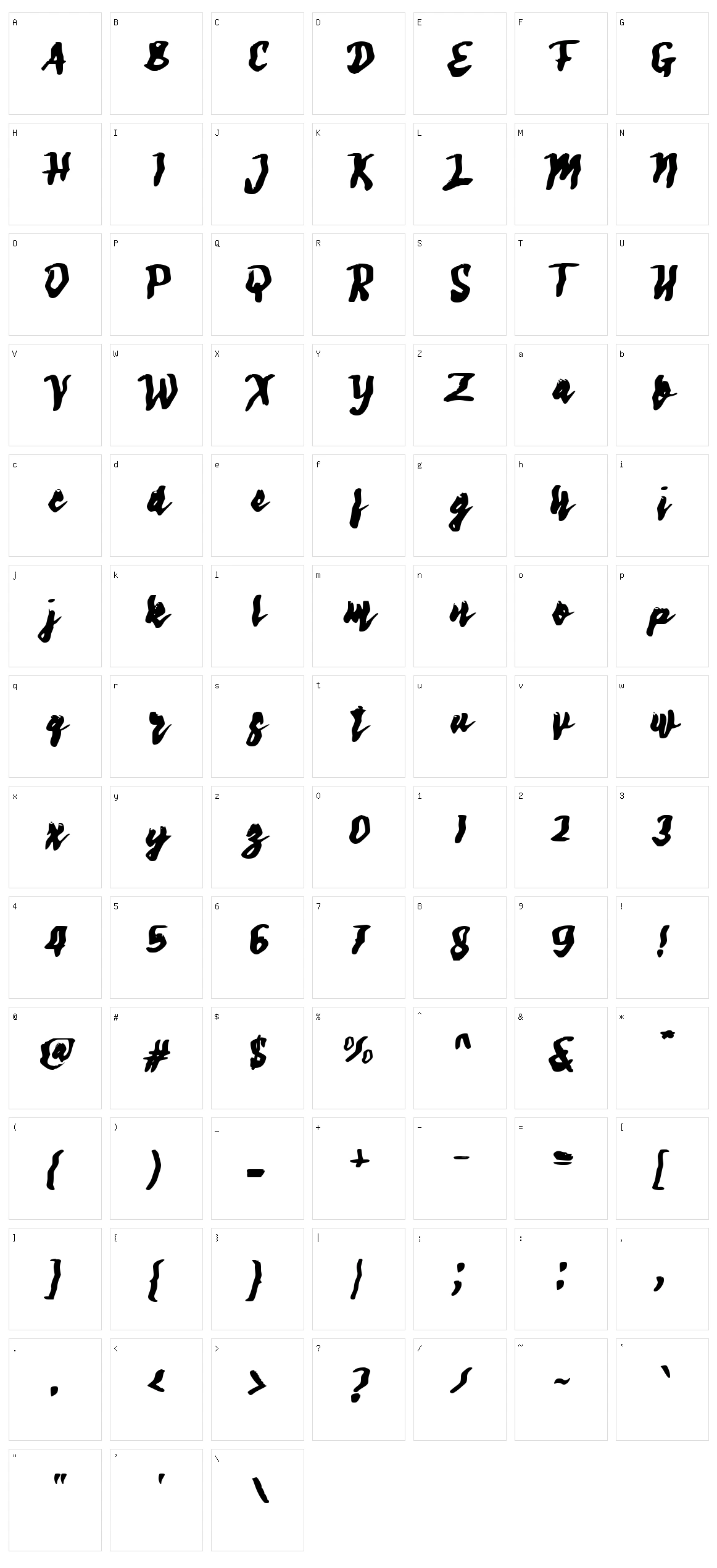 d Dompleng Character Set