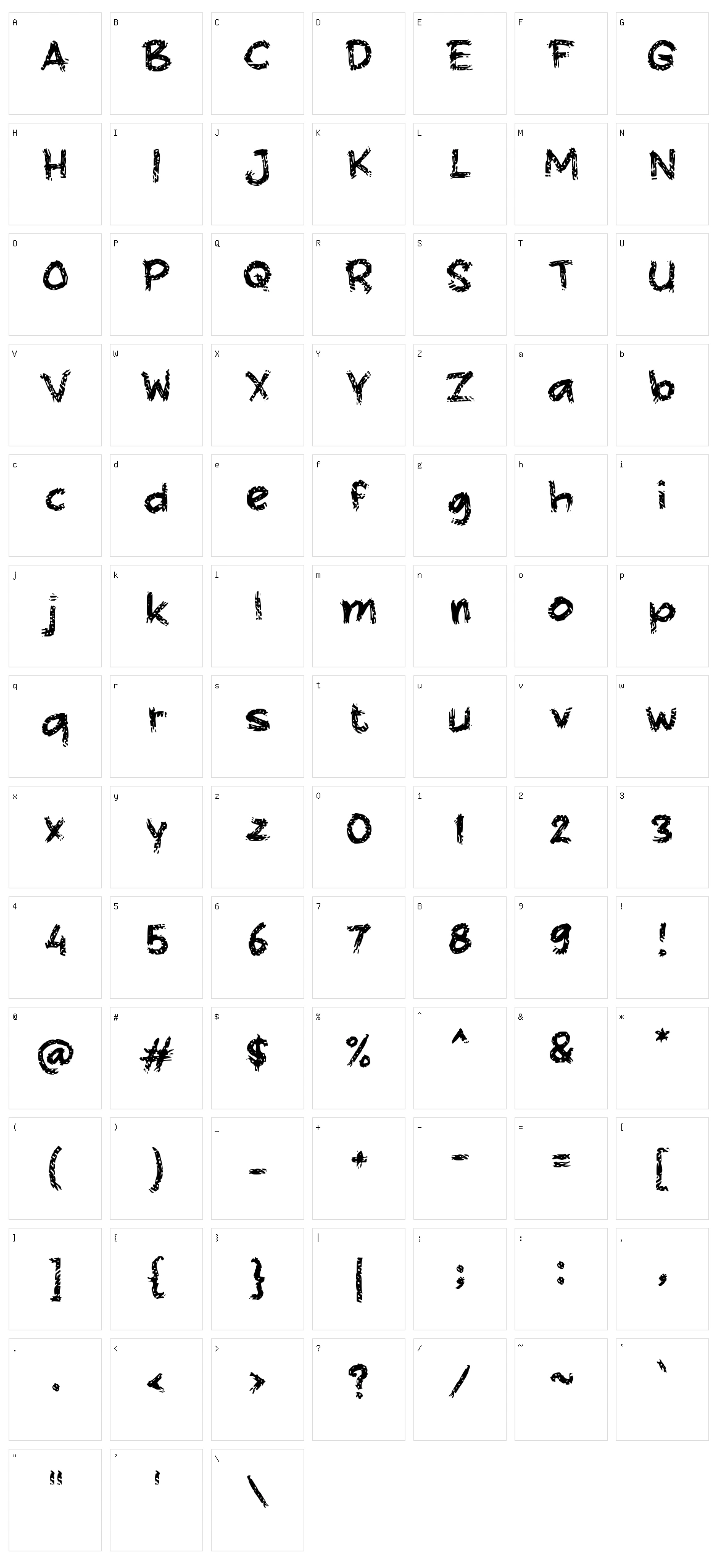 d Dongkrak Character Set