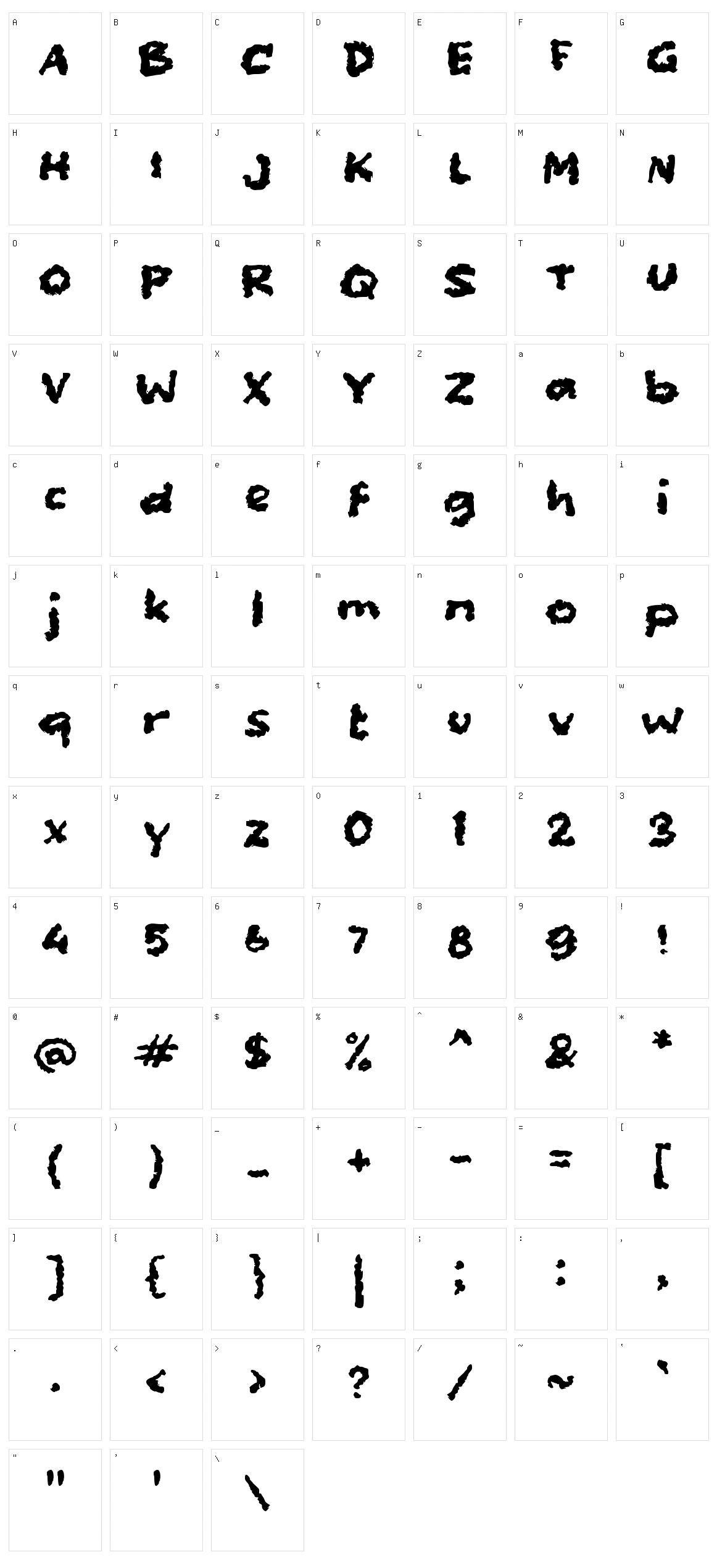 d Debu Character Set