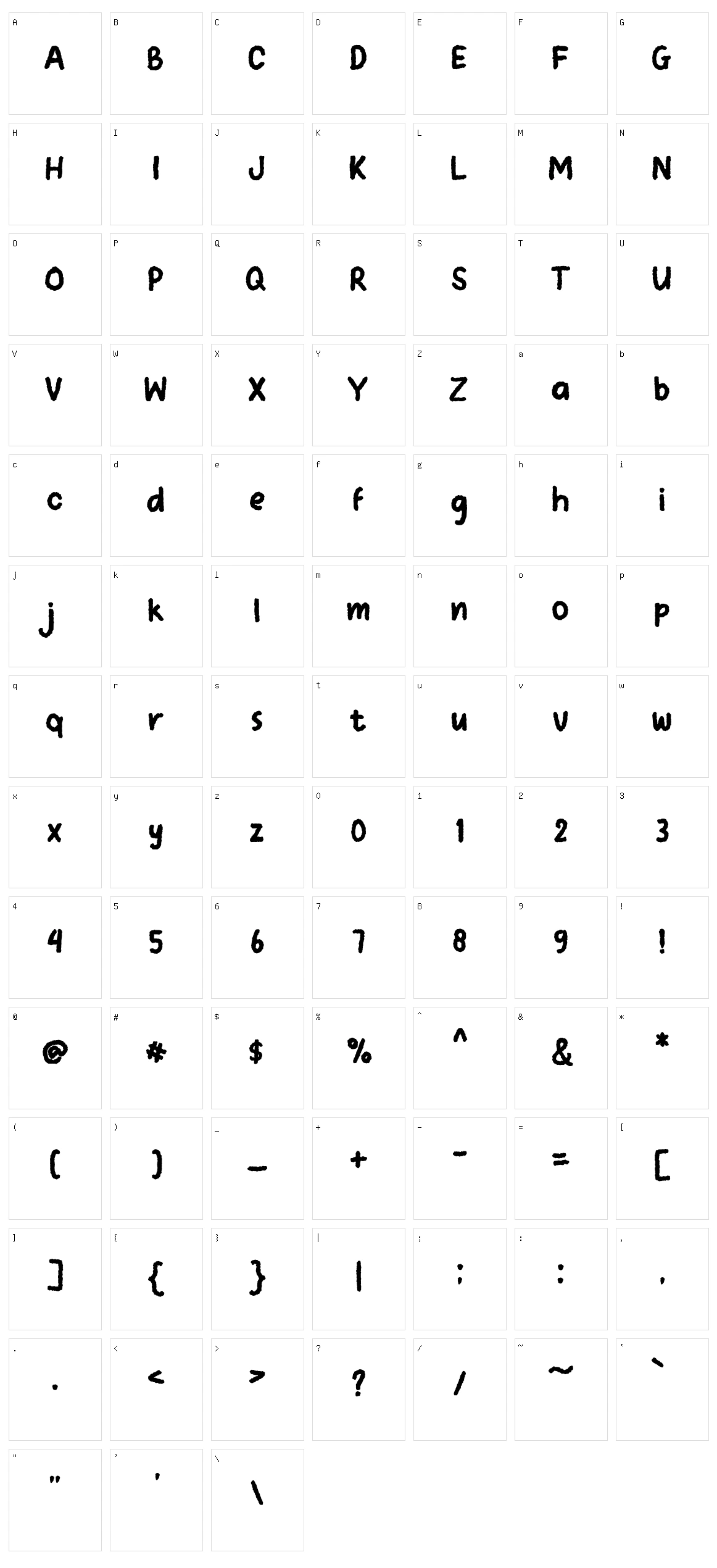 Fetwalkers Character Set