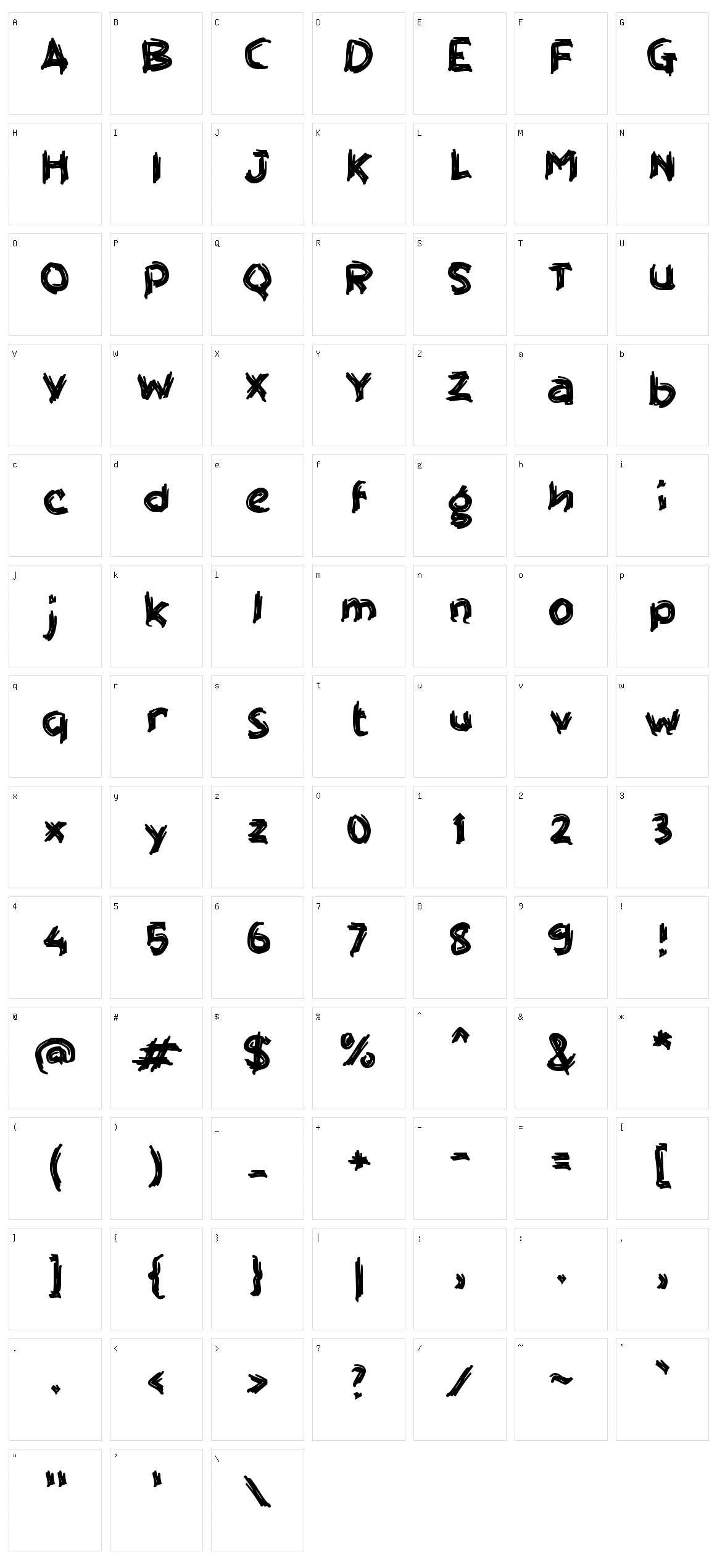 e Estebu Character Set