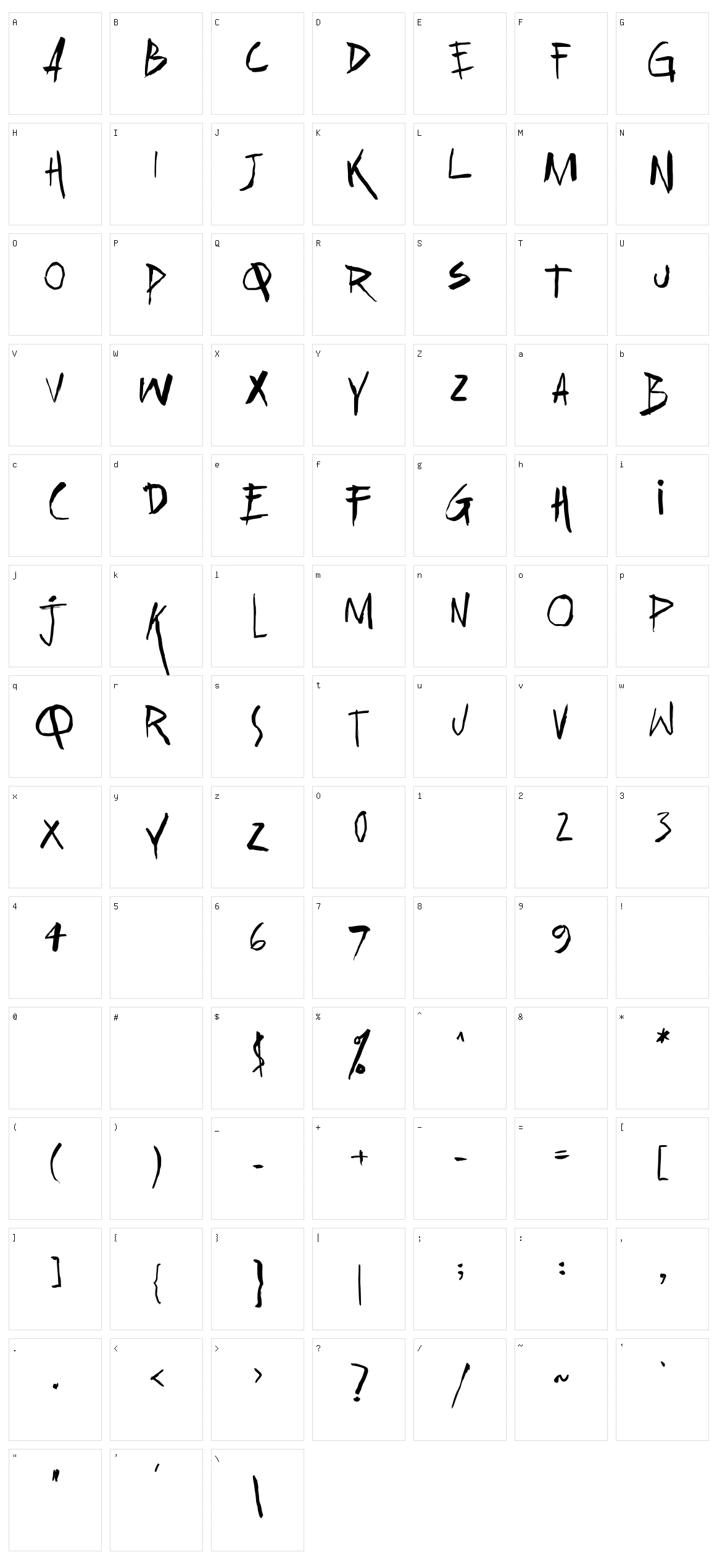 Across The Lines Character Set
