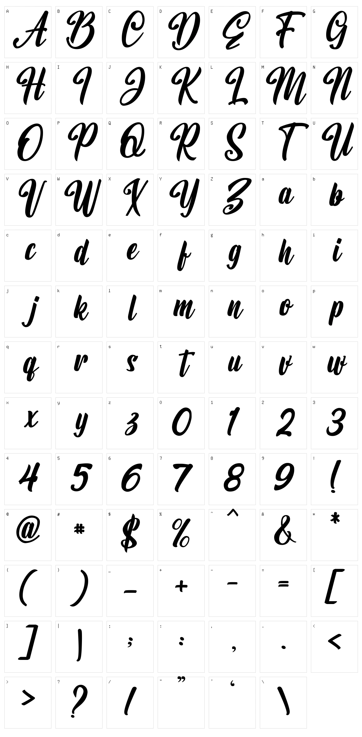 Vintage Character Set