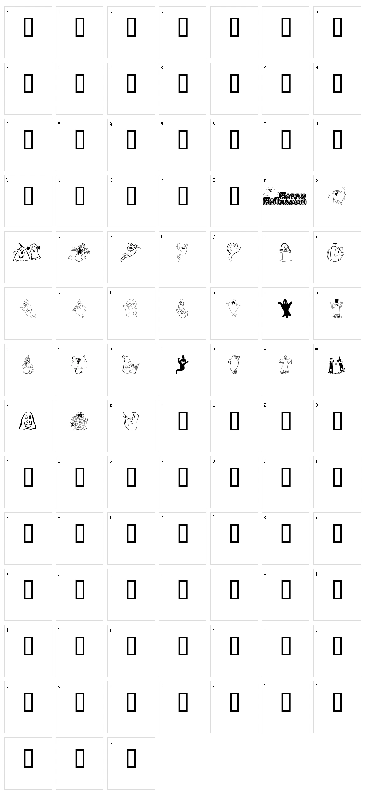 Spooky Character Set