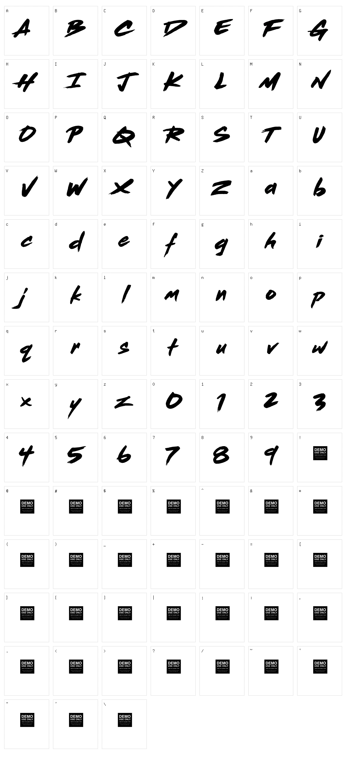 Dead Stock Character Set