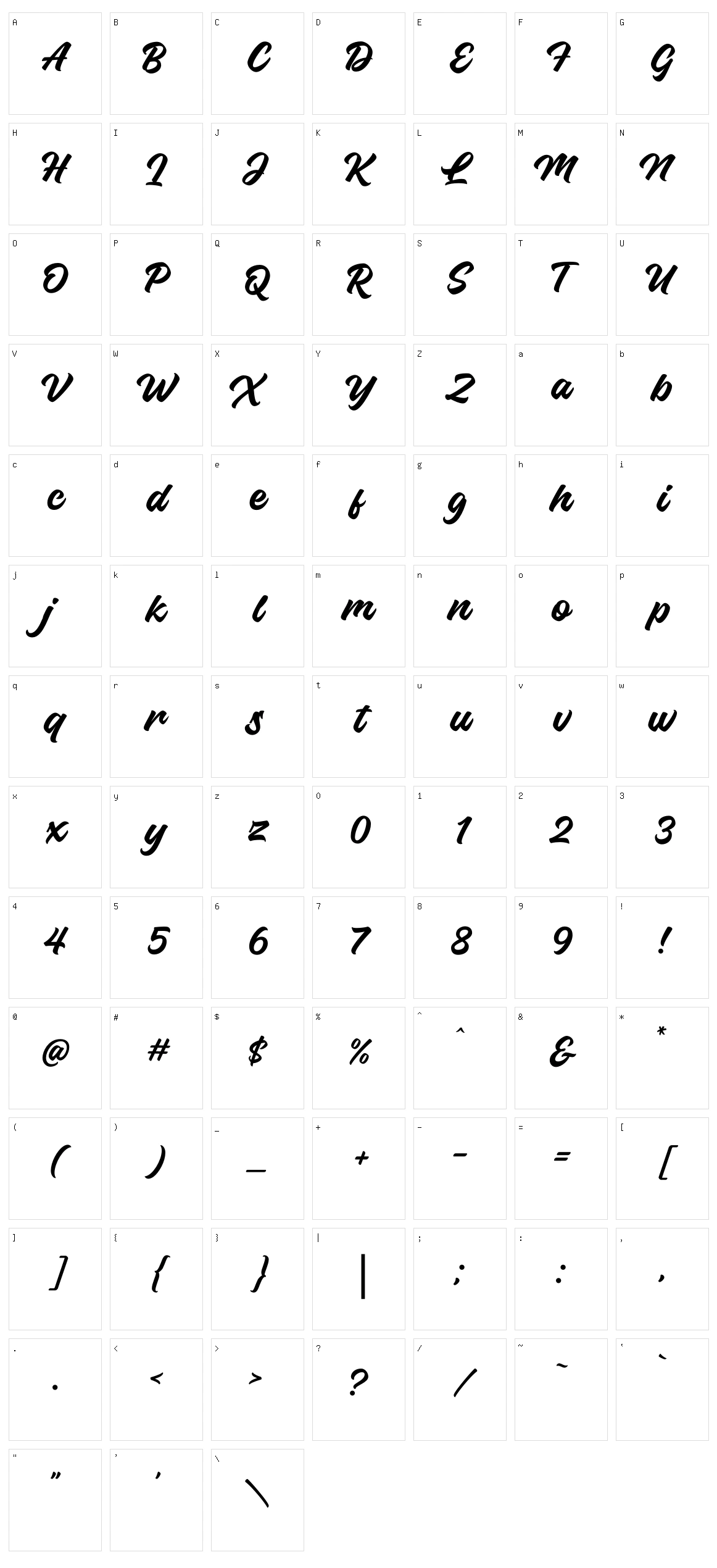 Bhineka Character Set