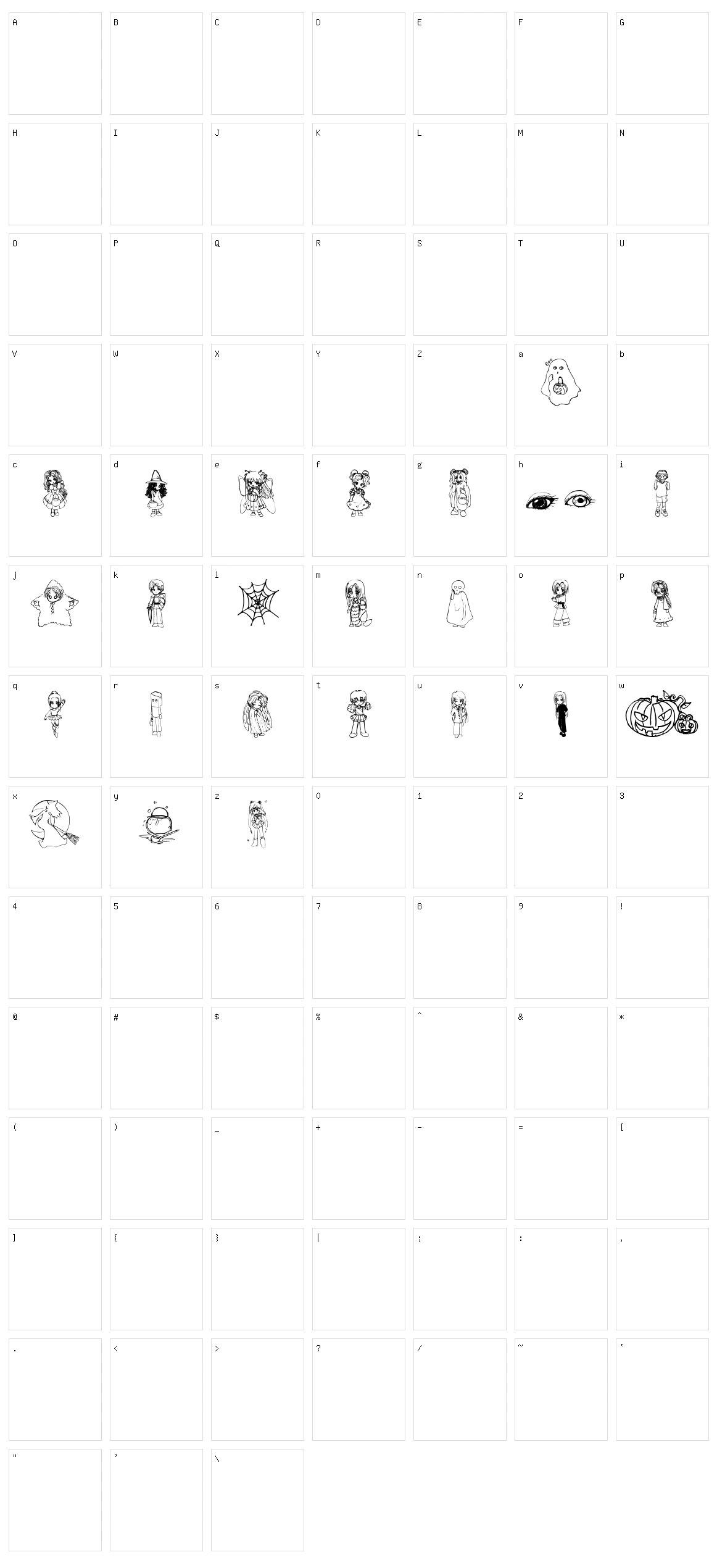 Halloween 2001 Character Set