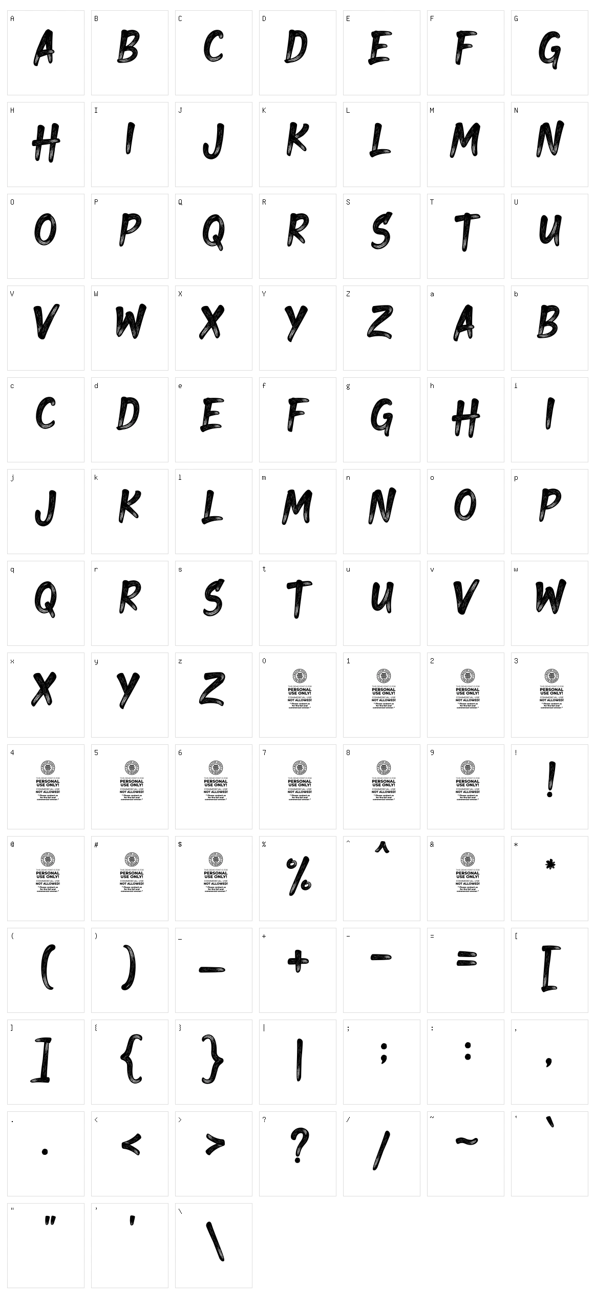 Hearns Character Set