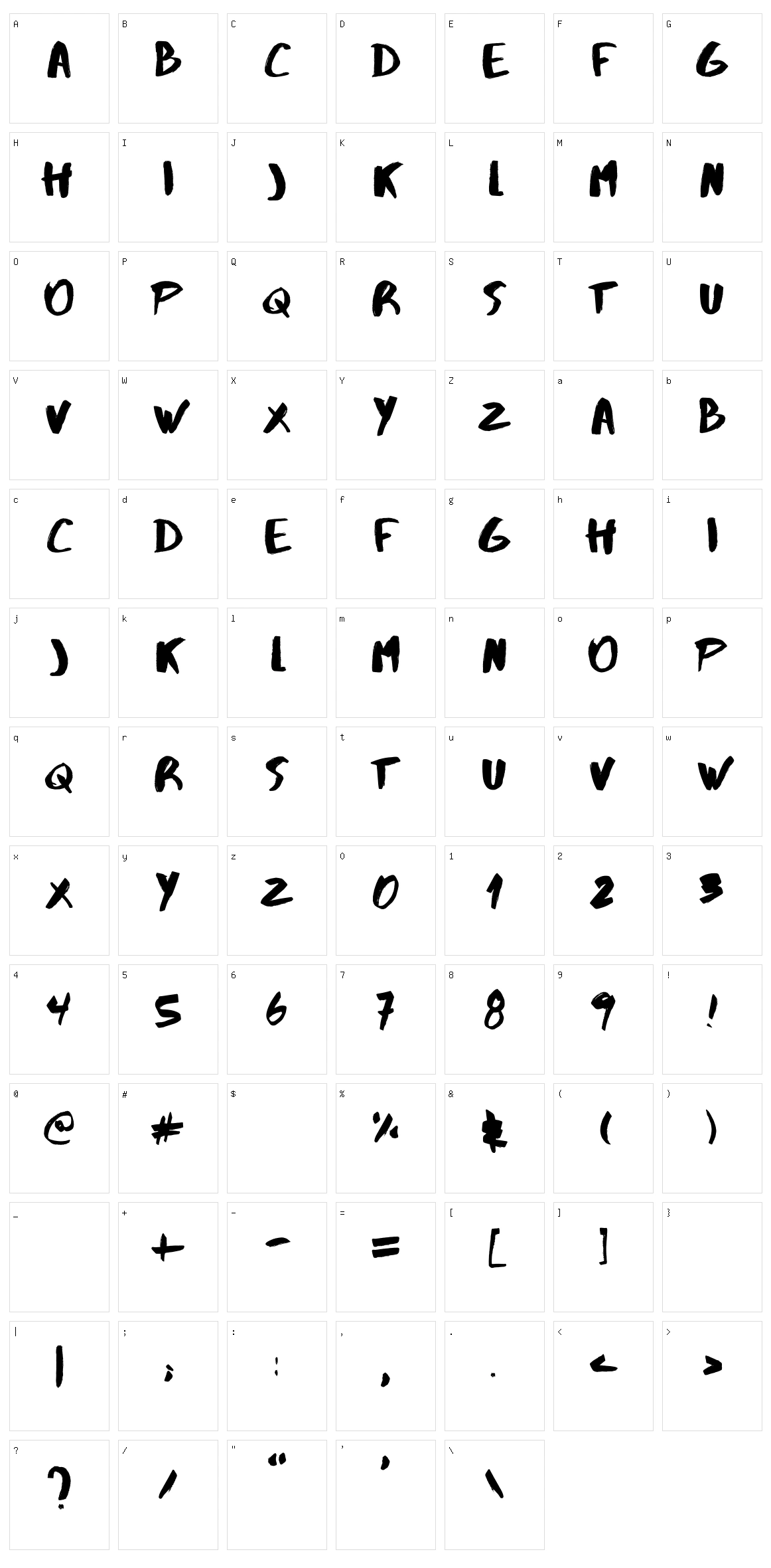 Abys Character Set