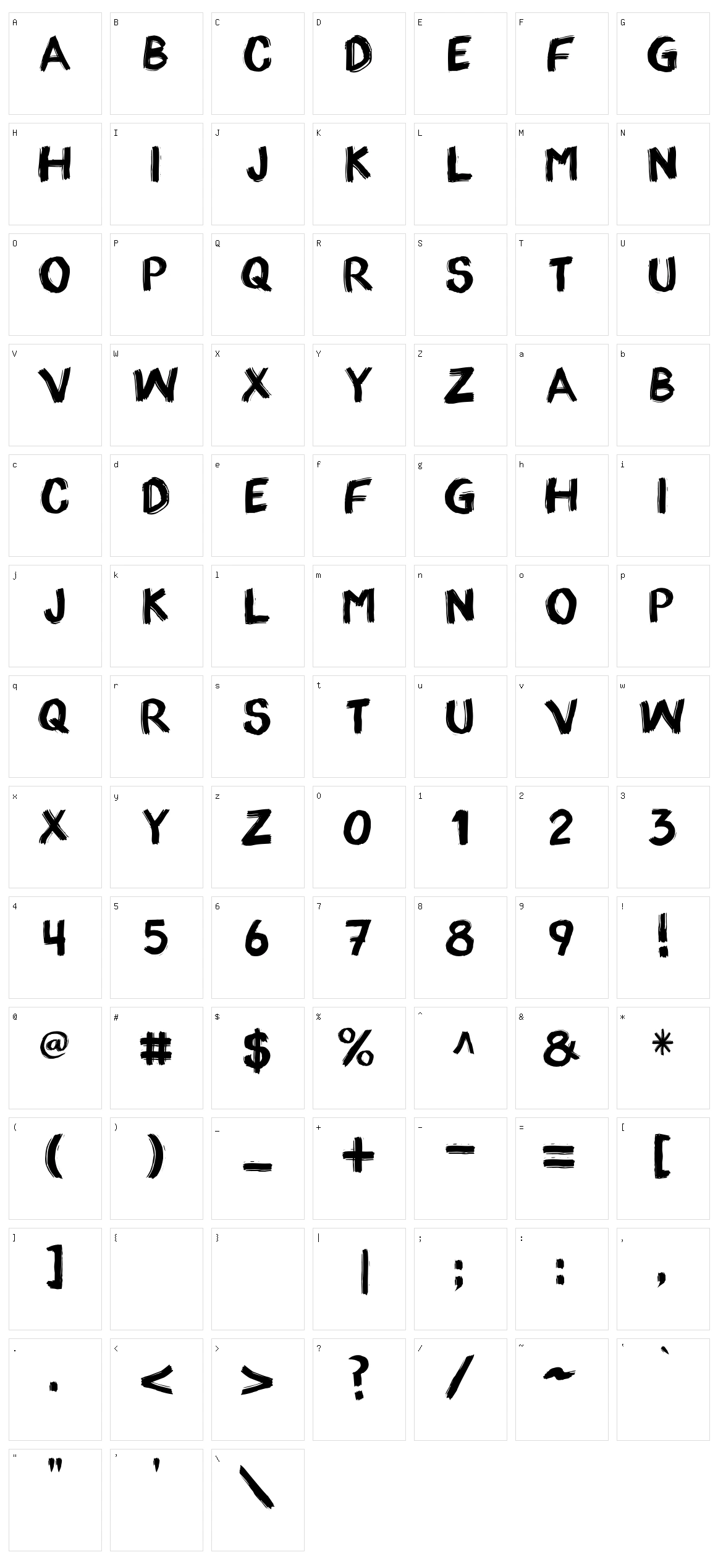 Appo Paint Character Set