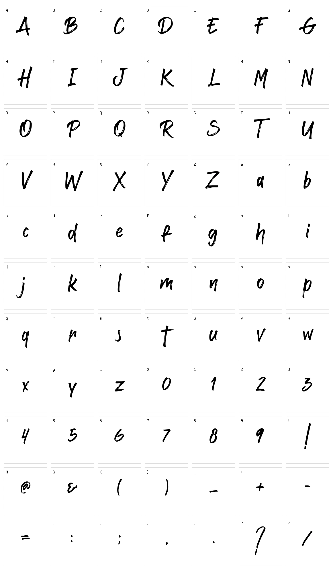 RedRock Character Set