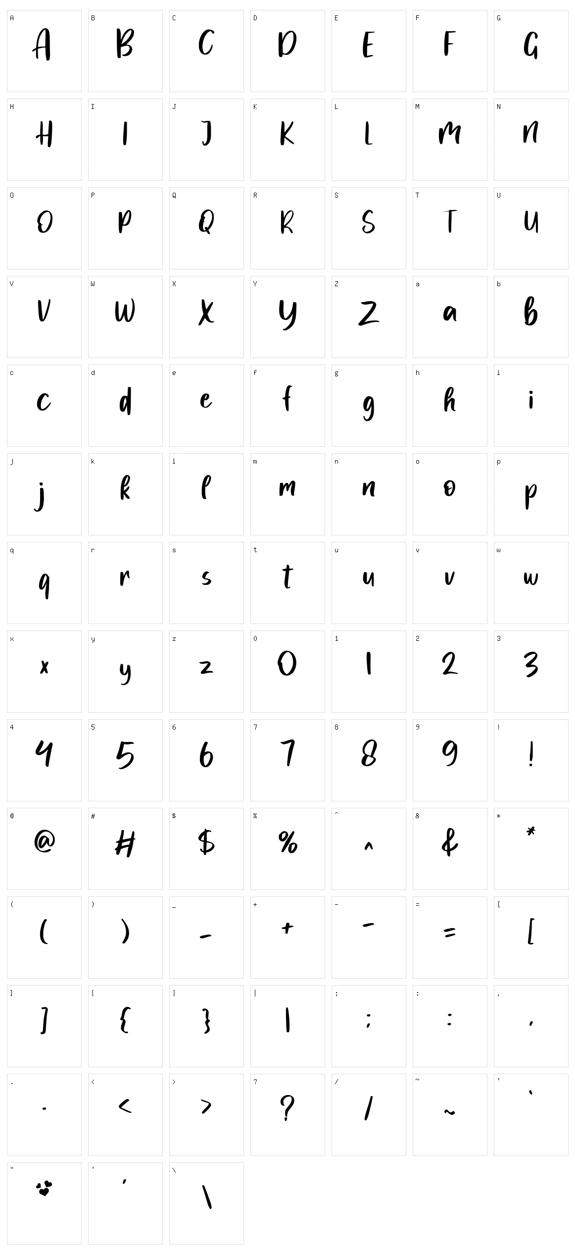 MyLove Character Set