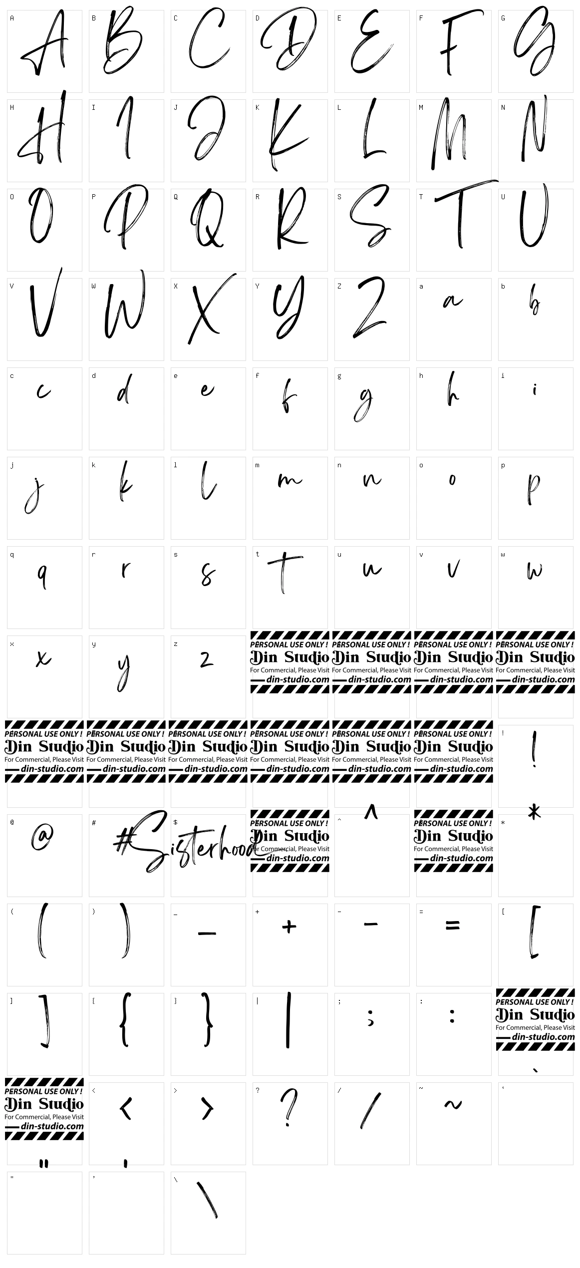 Sisterhood Character Set