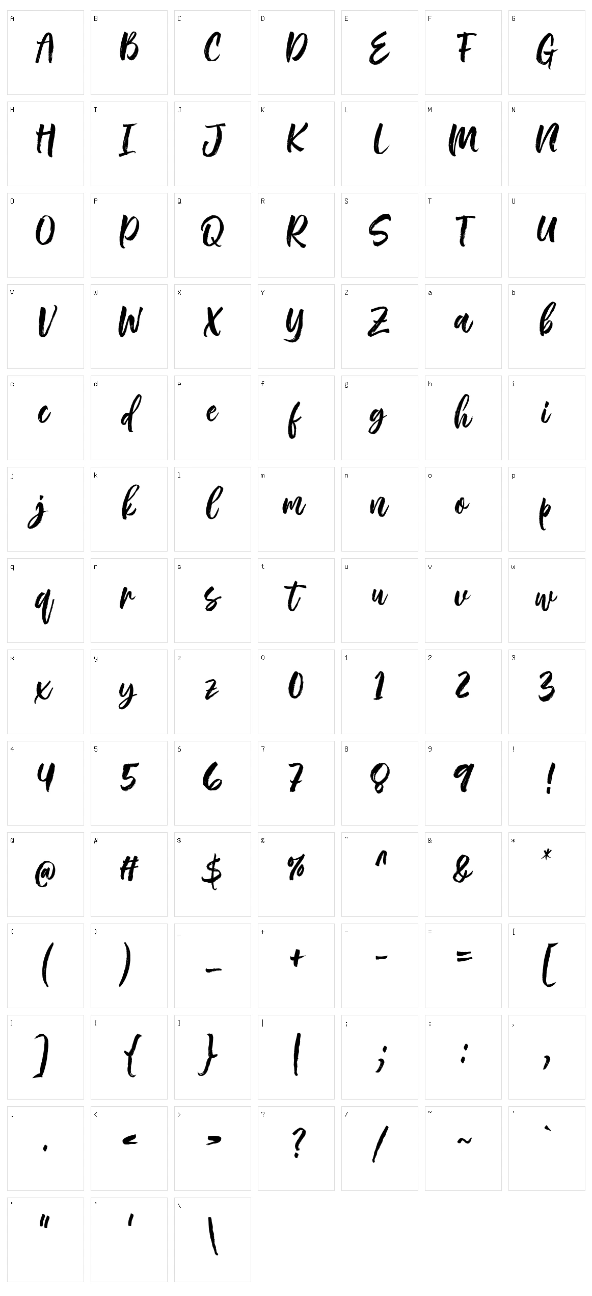 Rough Rough Character Set