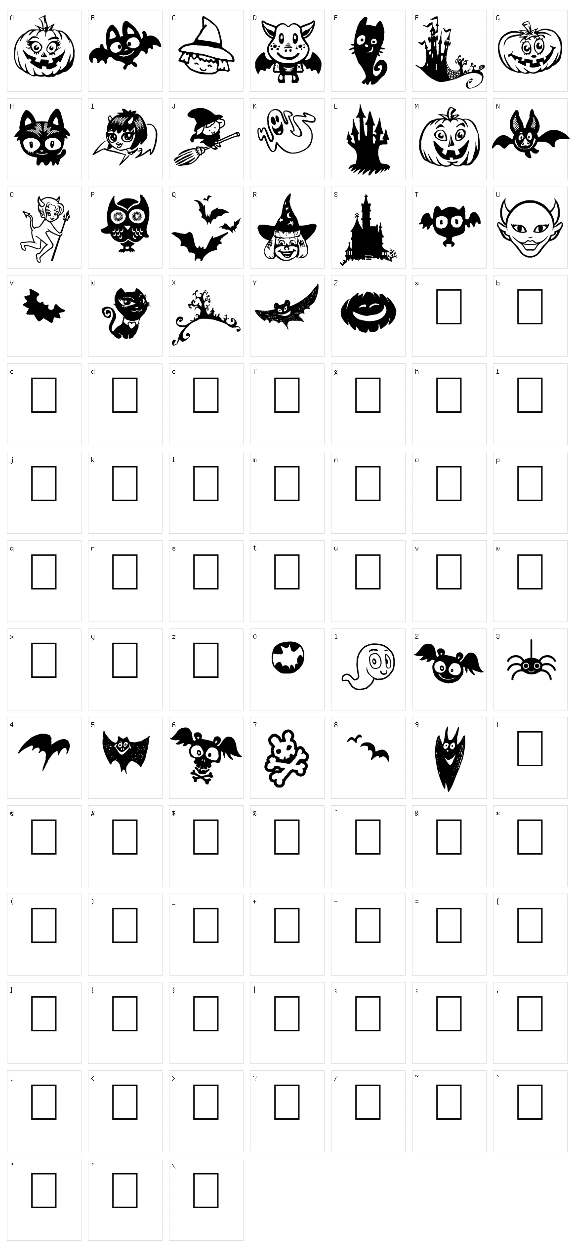 HalloCuties Character Set